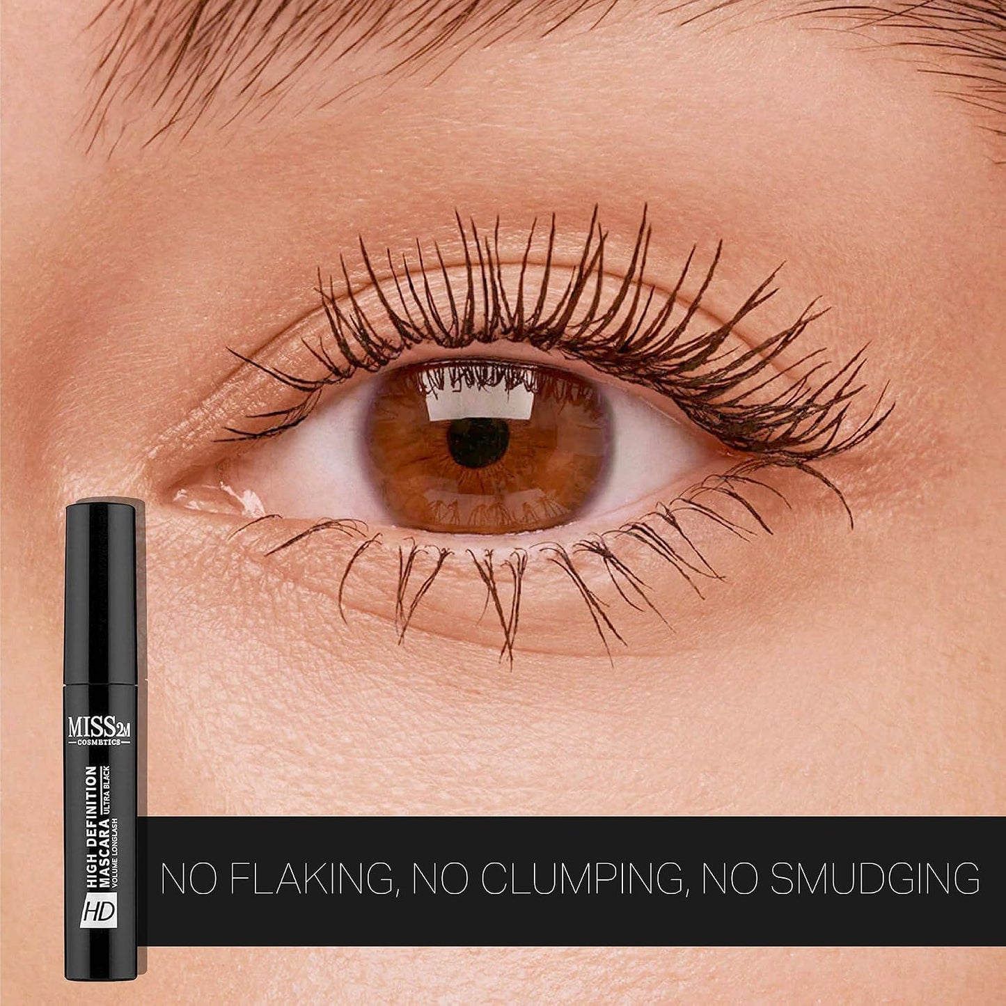 Lengthening Mascara - HD Lash Lift for Volume | Washable Ultra-Black Formula, 0.24 Fl Oz