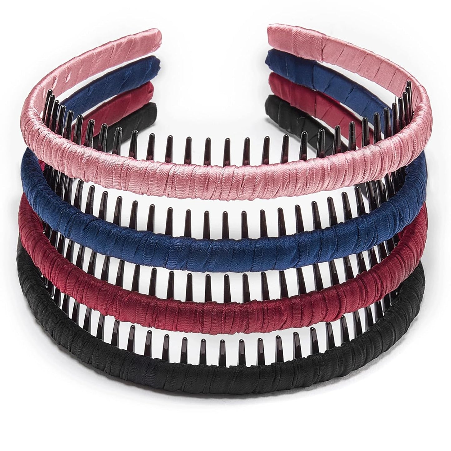 Multicolor Protection Resin Hair Comb & Headband Set - 4 Stylish Colors for Women