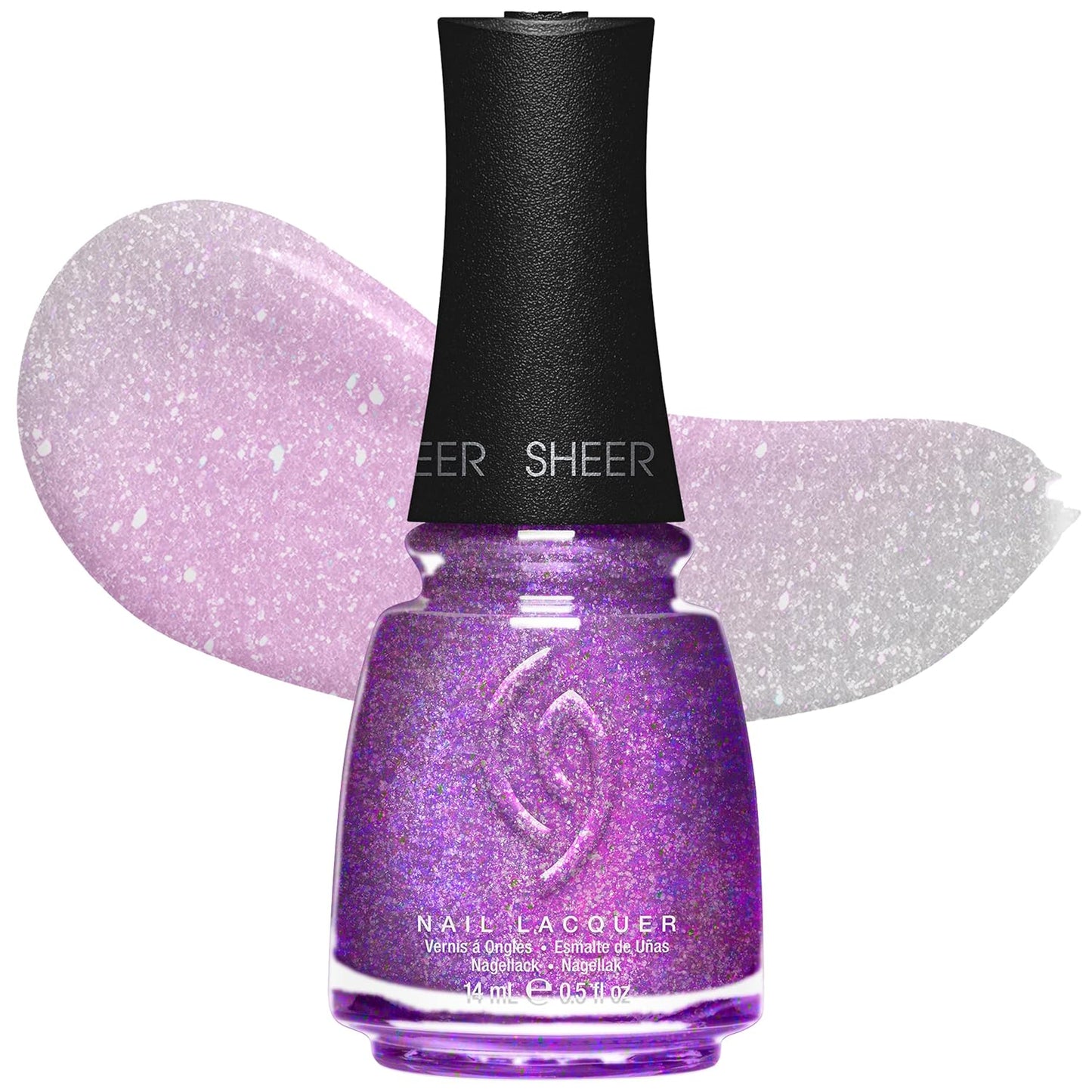 China Glaze Nail Lacquer - Moment in the Sunset Coral Pink Polish | Quick Dry, Chip Resistant, Shimmer Finish, 0.5 fl oz