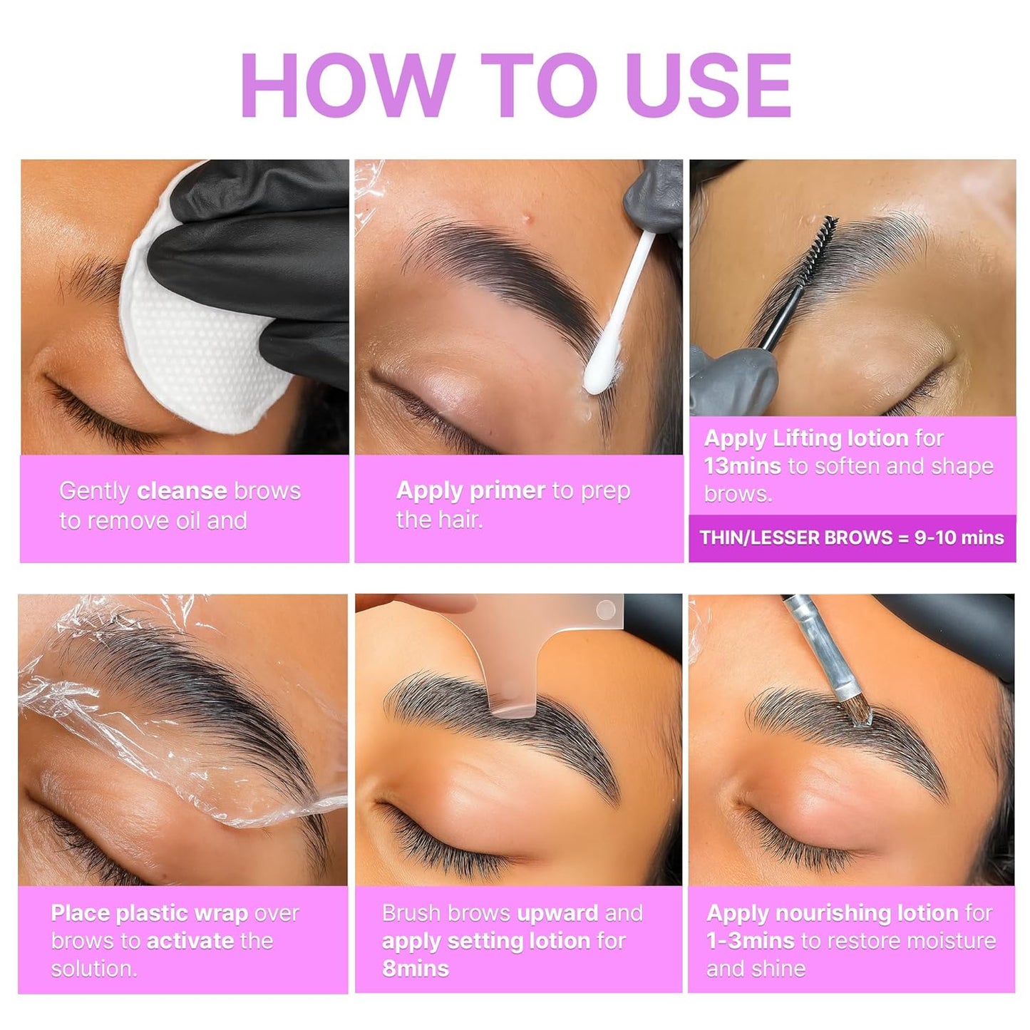 Brow Lamination Kit - DIY Eyebrow Perm for Fuller, Thicker Brows | Lasts Up to 8 Weeks
