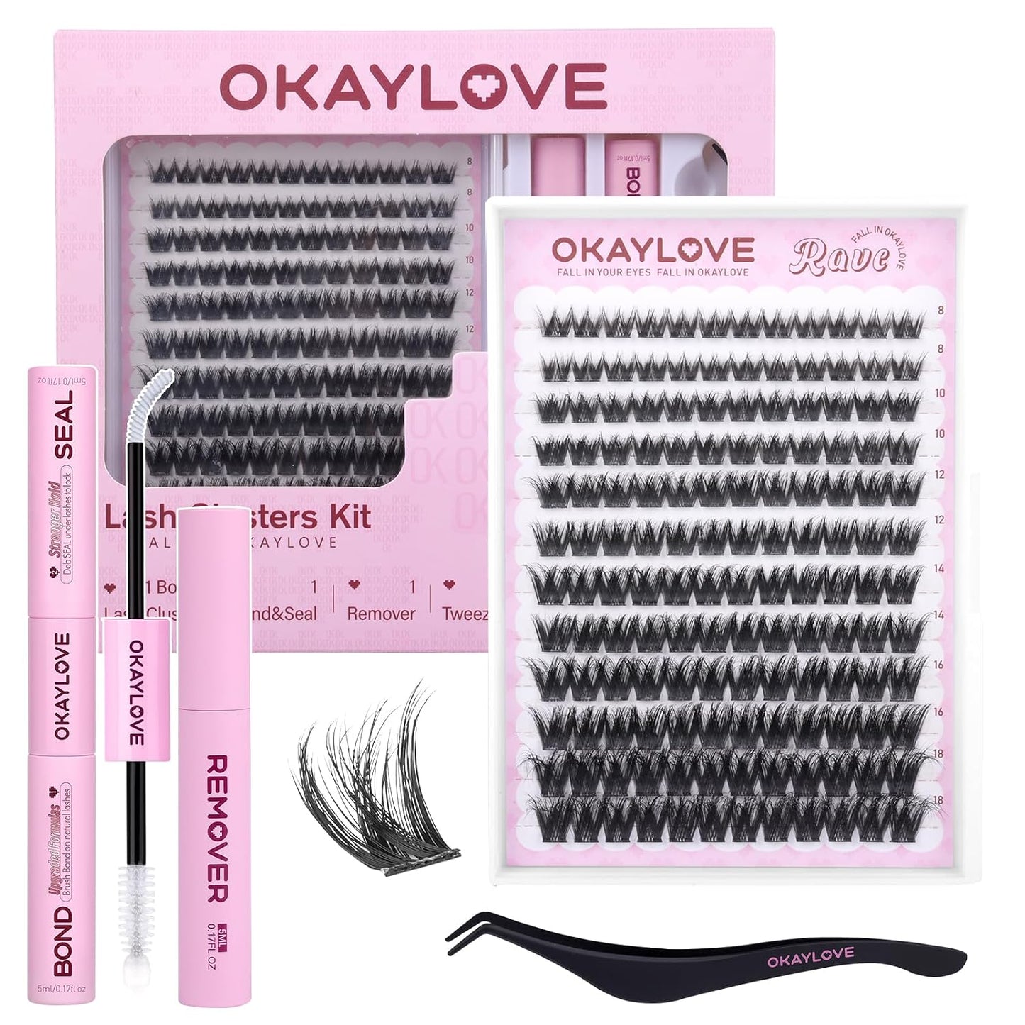 Manga Lash Clusters - Spiked DIY Eyelash Extensions | 140pcs CC Curl, 8-18mm Length