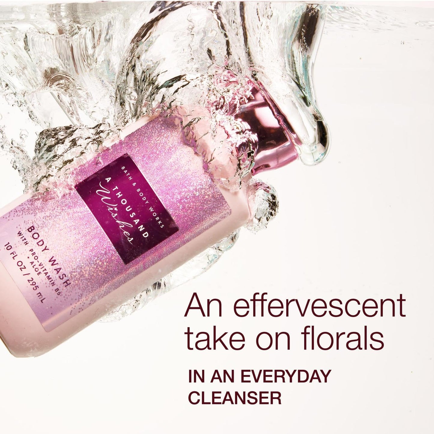 Bath & Body Works A Thousand Wishes Body Wash, Nourishing Cleanser with Pro-Vitamin B5 & Aloe, Prosecco & Peony Scent, Gentle for Daily Use, 10 fl oz - 1 Pack