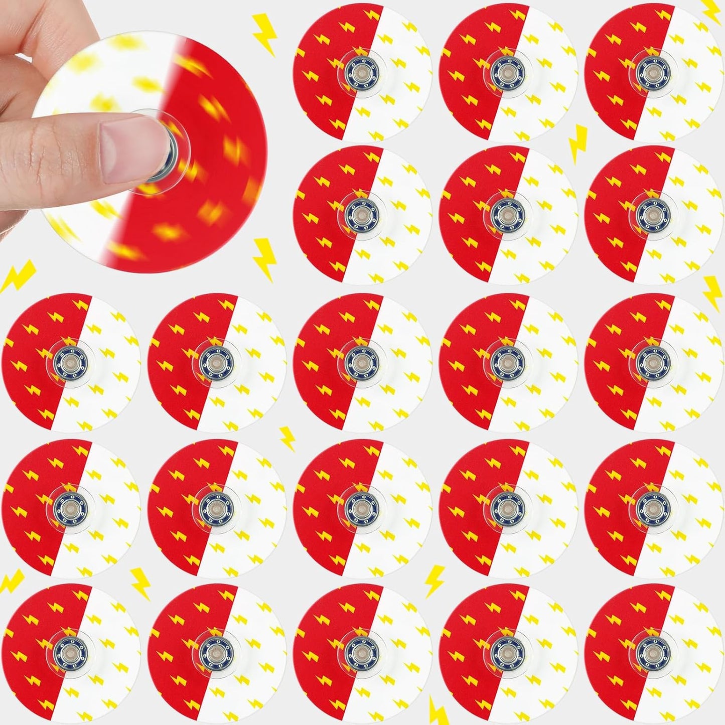 Cartoon Animation Fidget Spinners - 24PCS Mini Sensory Toys for Birthday Party Favors | Red & White