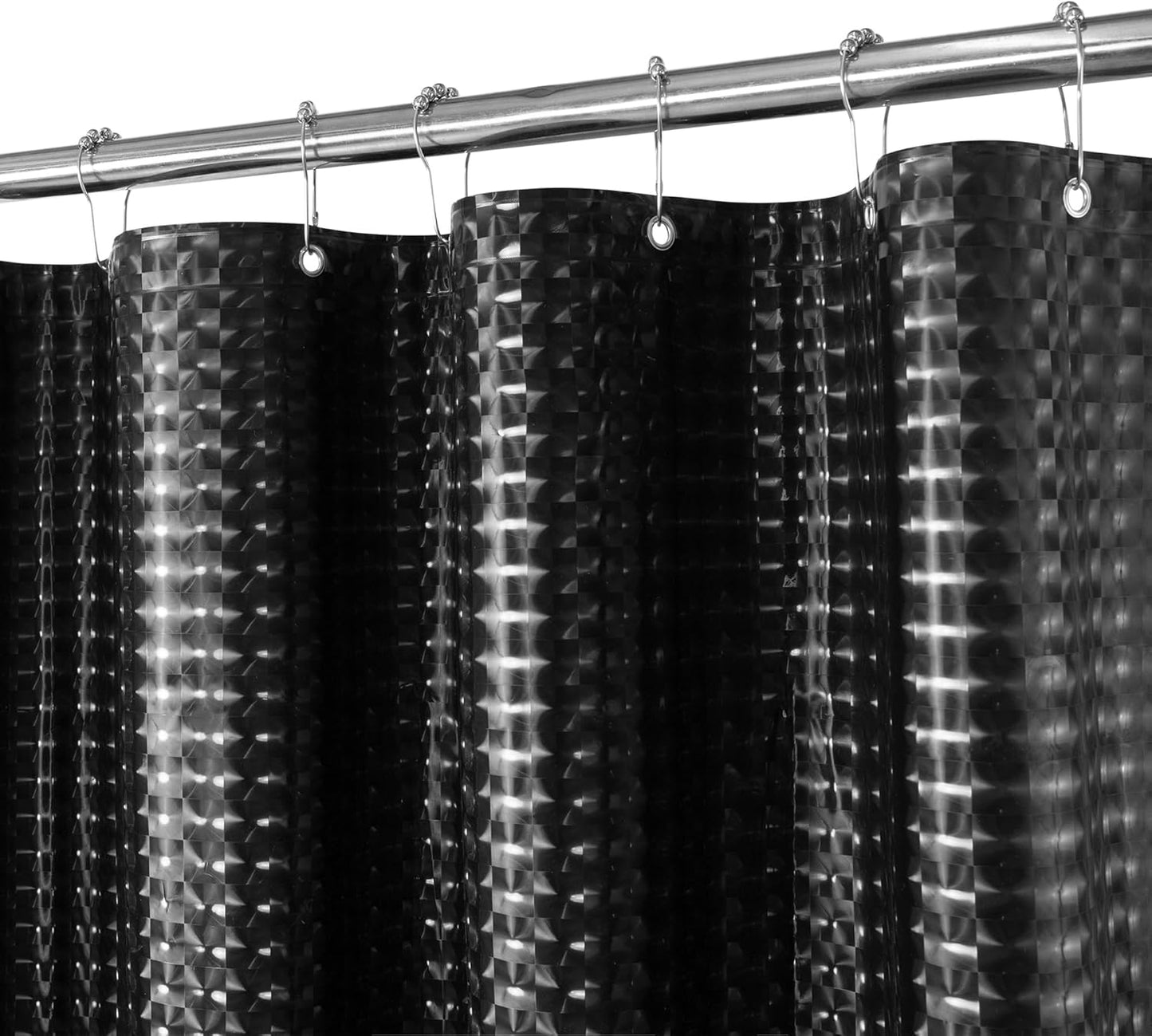 Clear Plastic Shower Liner - Premium Waterproof PEVA Curtain with Rustproof Grommets & 3 Magnets | Standard Size