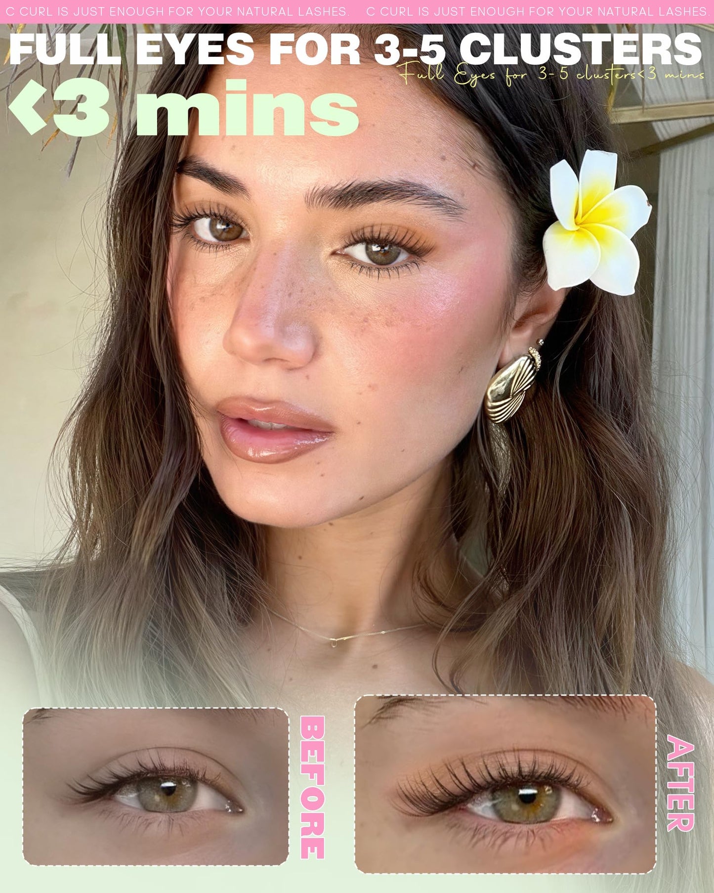 Aurora Natural Lash Clusters Wispy Cluster Eyelash Extensions C Curl Eyelash Clusters Invisible Band Individual Lashes 8-16MM Soft BASF Lash Extensions 120PCS Wet Pestañas Postizas Naturales at Home