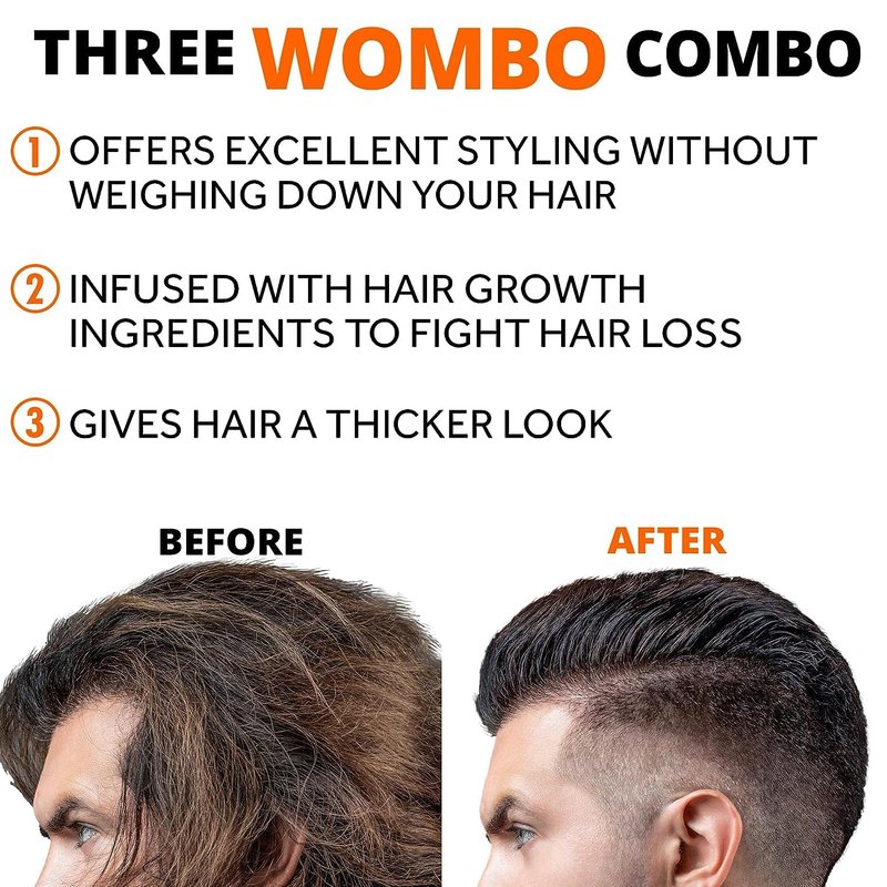 FOLLICLE BOOSTER Thickening Styling Pomade - 2 Pack Medium Hold, Water Base, Matte Finish - Natural Hair Growth Paste for Men with Hair Loss Combating Ingredients