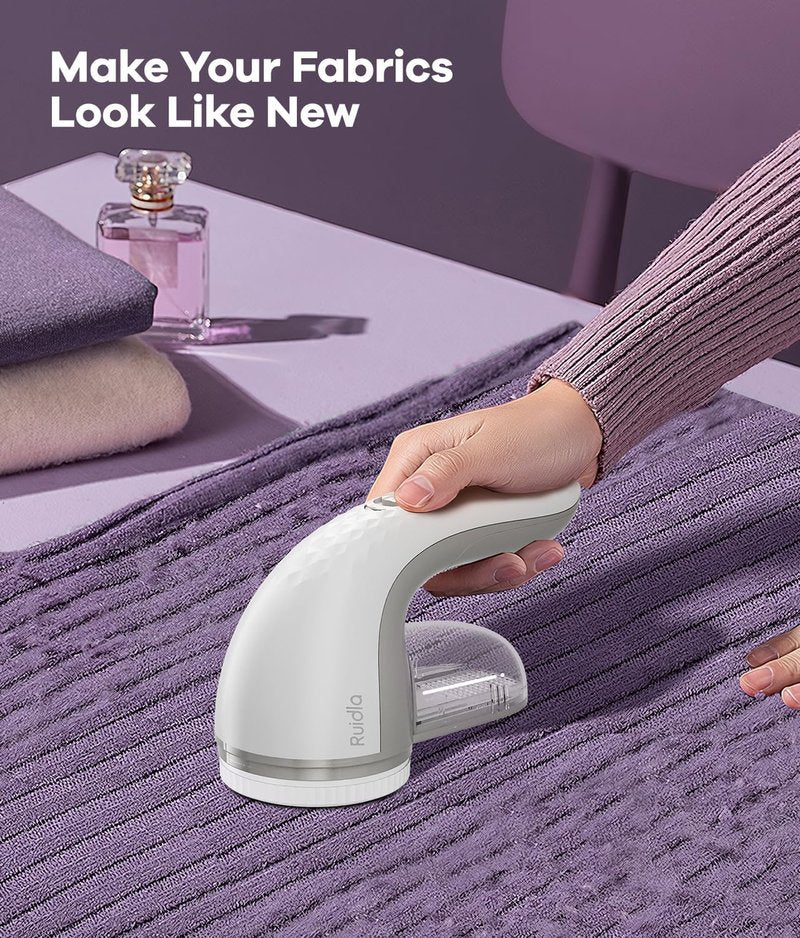 Lint Remover, Sweater Shaver with 6-Leaf Blades & Safety Lock, Fabric Shaver for Clothes and Furniture, Fabric Shaver Lint Shaver 4 Times Efficiency to Remove Pilling
