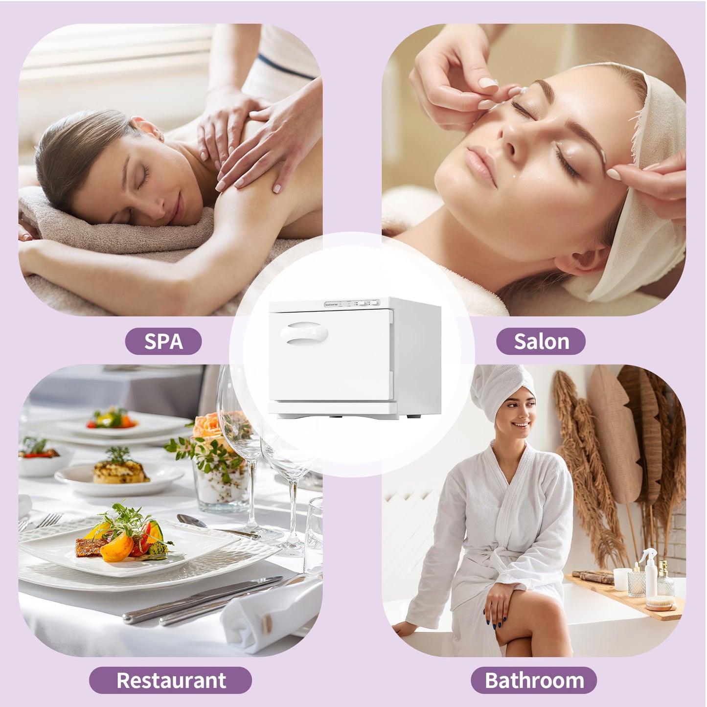 Towel Warmer for Spa, Salon & Home, Facial Towel Warmer for Esthetician, White