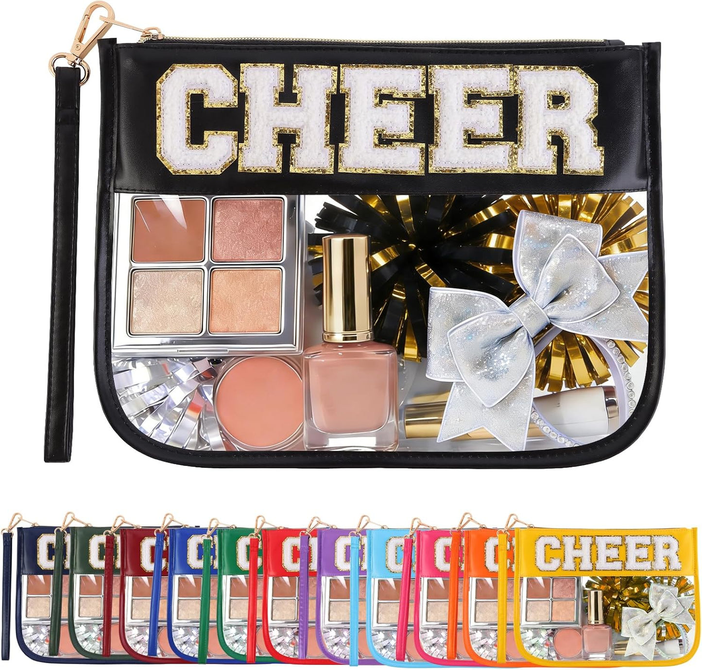 Dance Bag | Chenille Letter Clear Cosmetic Bag for Dancers - Essential Makeup Organizer for Girls & Women