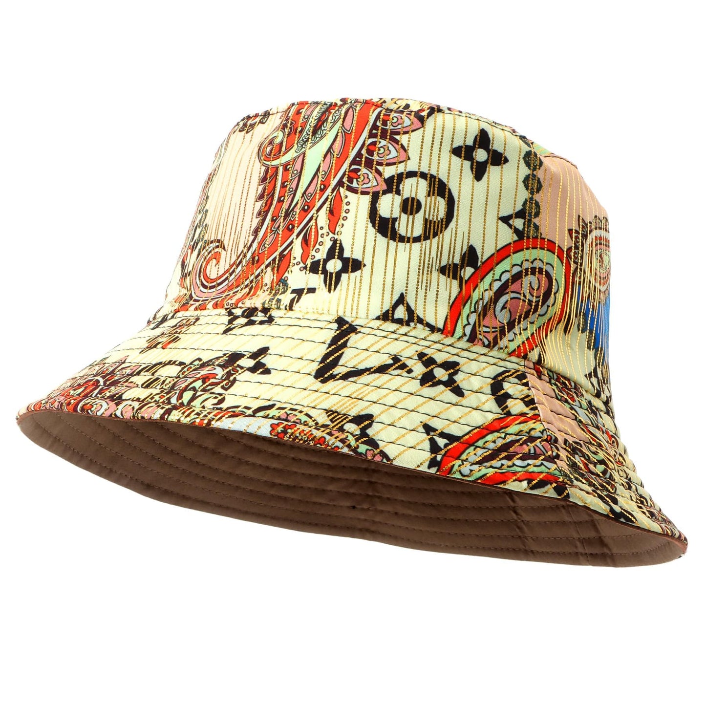 Bucket Hat for Women - Reversible Graffiti Printed Summer Hats Packable Fisherman Sun Hat Rave Festival Outdoor Hiking