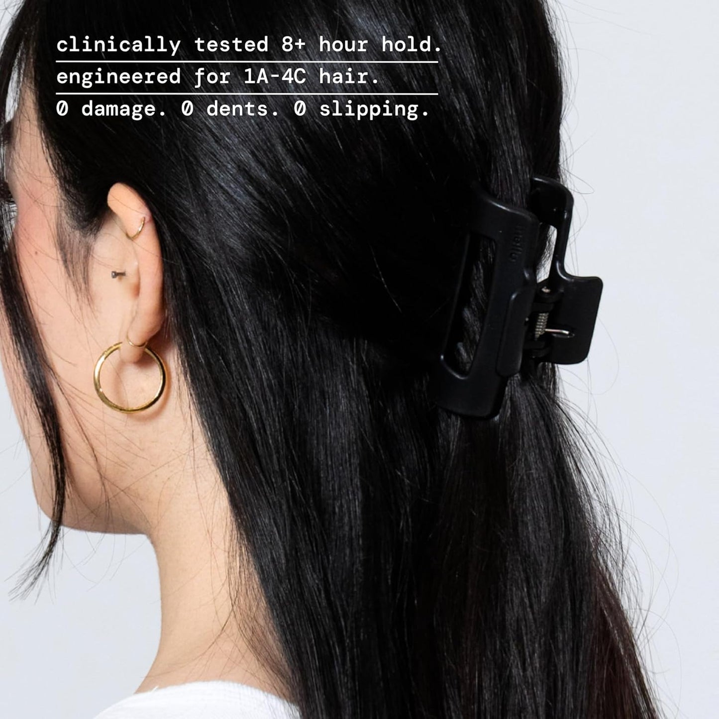 Small Hair Clip - Flexible Comfort Hair Claw for Thick & Thin Hair | Durable Matte Non-Slip Finish (3 Pack, Small, Bold)