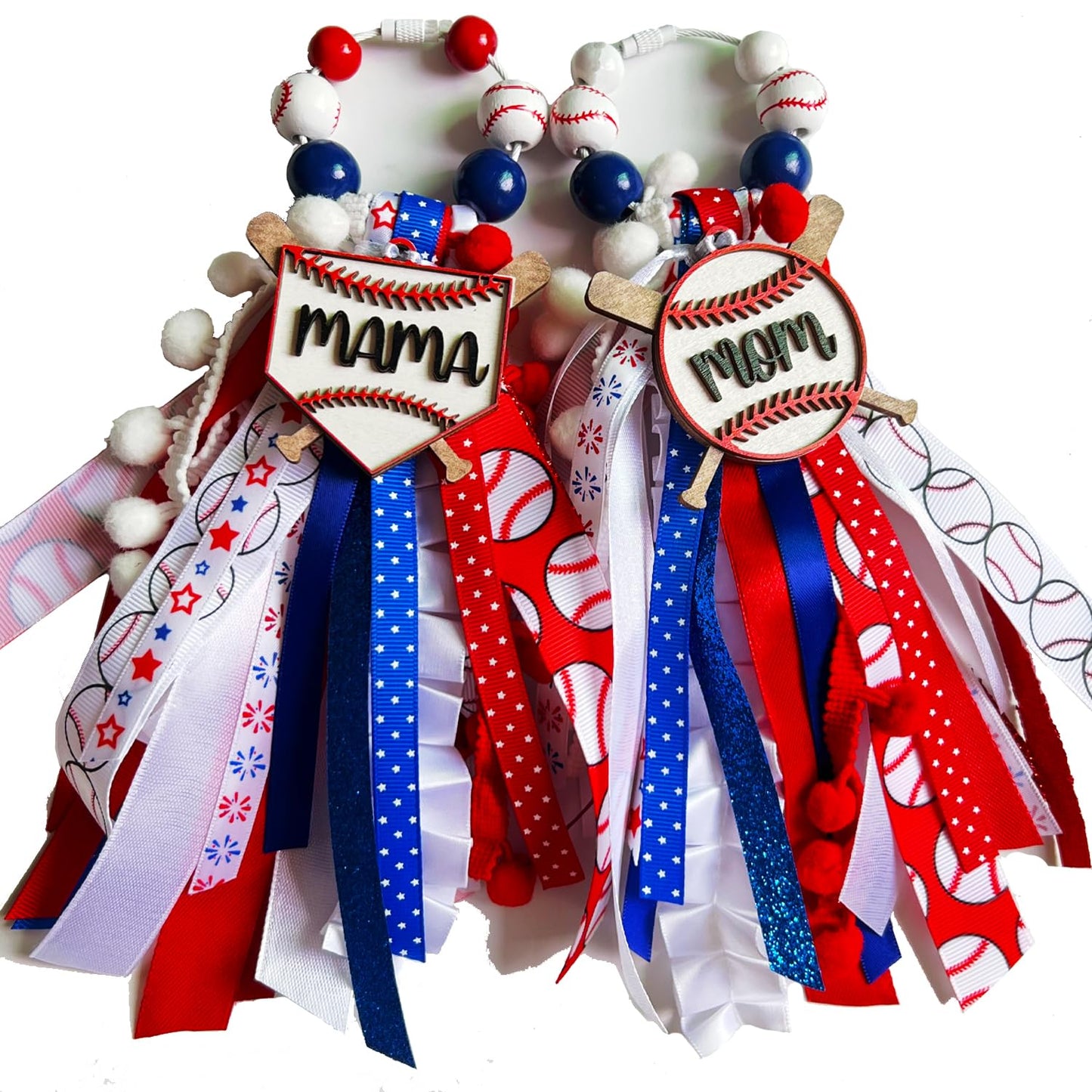 Nilyzit 2Pcs sports Baseball Keychains&Bogg bag Charms for Women