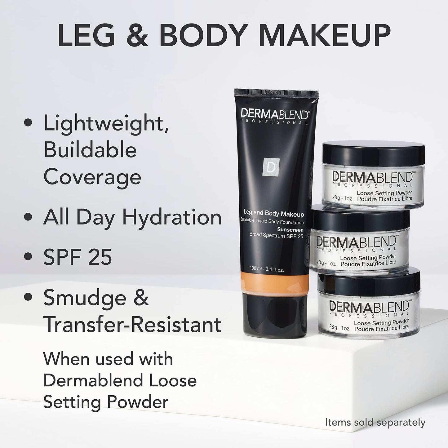 Dermablend Leg and Body Makeup Foundation with SPF 25, 40N Medium Natural, 3.4 Fl. Oz.