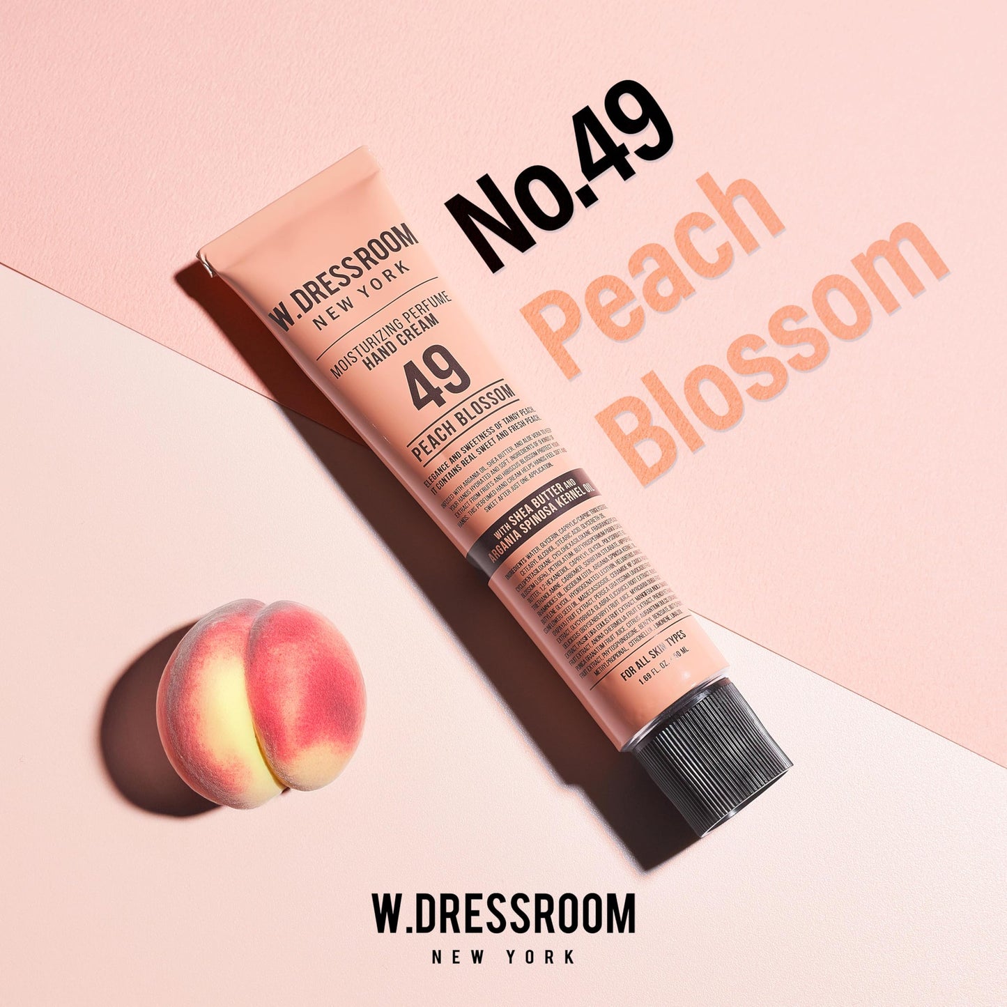 W.Dressroom No.49 Peach Blossom Hand Cream (1.69 fl oz 50 ml)