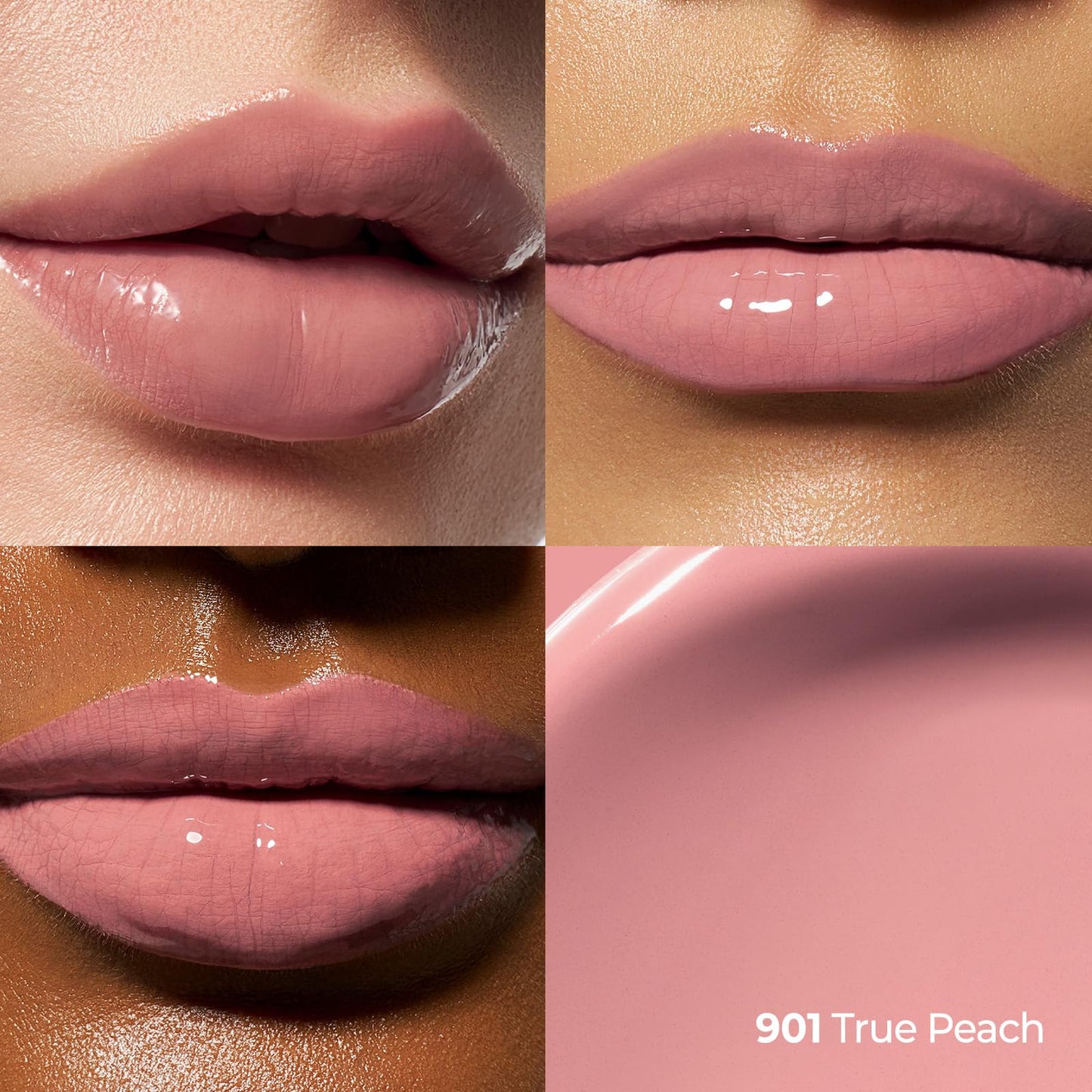 Laka Perfect Twin Lip - Dual-Ended Matte Liquid Lipstick & Clear Gloss | Long Lasting 12 Hour Color, Transfer Proof | High Pigmented Lightweight Non-Sticky | Korean Makeup | #901 True Peach, 0.31oz