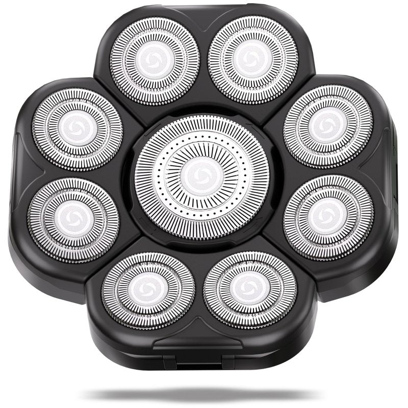 VODOZAVA Head Shaver Replacement Heads Magnetic 7 Blades Razor Replacement Blades Compatible with Freebird Shaver & Other Brands (black9)