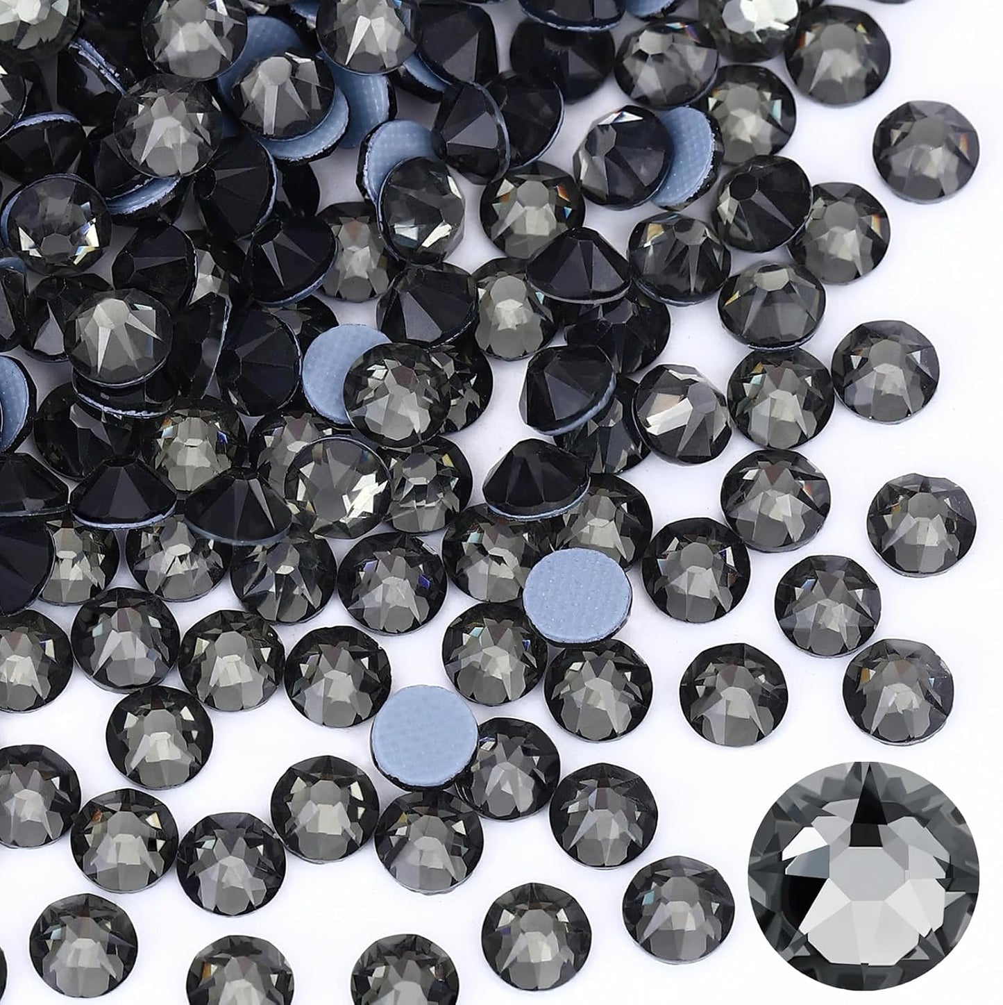 Hotfix Rhinestones - 144pcs Crystal AB Round Iron-On Gems for Fabric Crafting | SS40 (8.3-8.6mm)