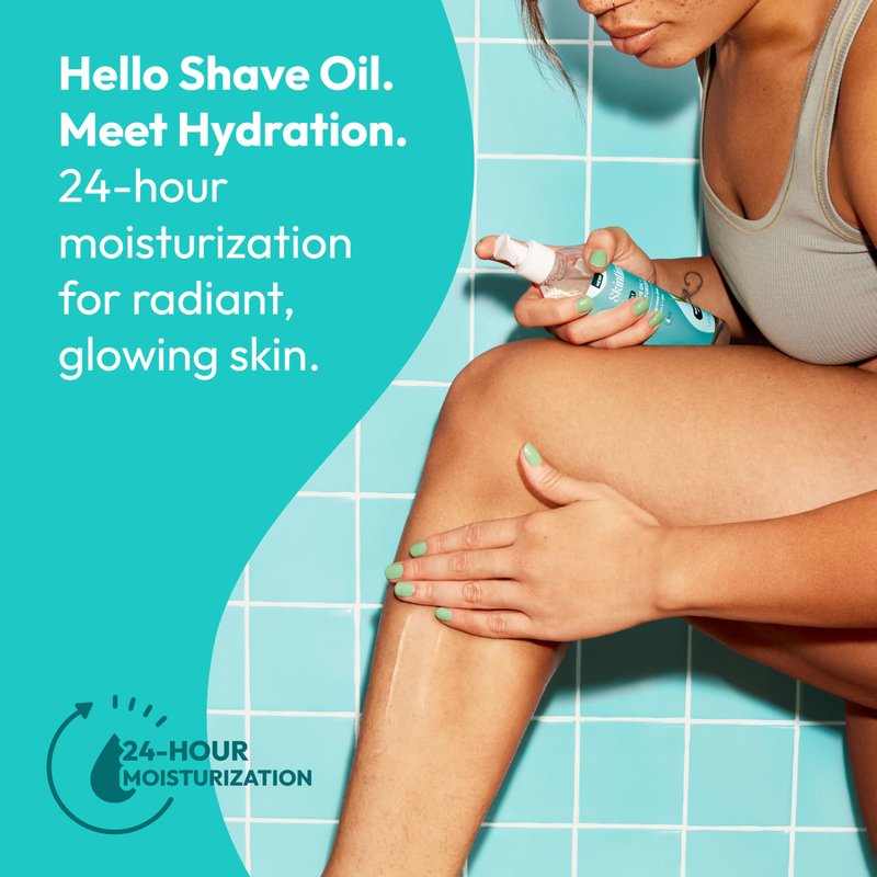 Skintimate 2-in-1 Shave Oil & Moisturizer, Fragrance Free, 7.3oz | Shaving Oil, After Shave for Women Bikini Area Moisturizer with Vitamin E and Aloe, Shaving Cream Alternative, 7.3 fl oz(Pack of 2)