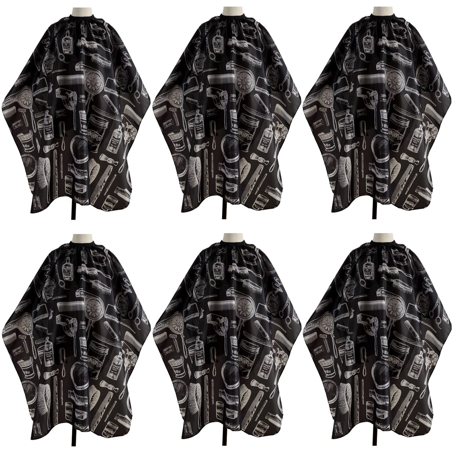 Hedume 6 Pack Waterproof Salon Cape - Professional Hairdressing Cape for Cutting, Dyeing, Perming, Hair Mask and Care