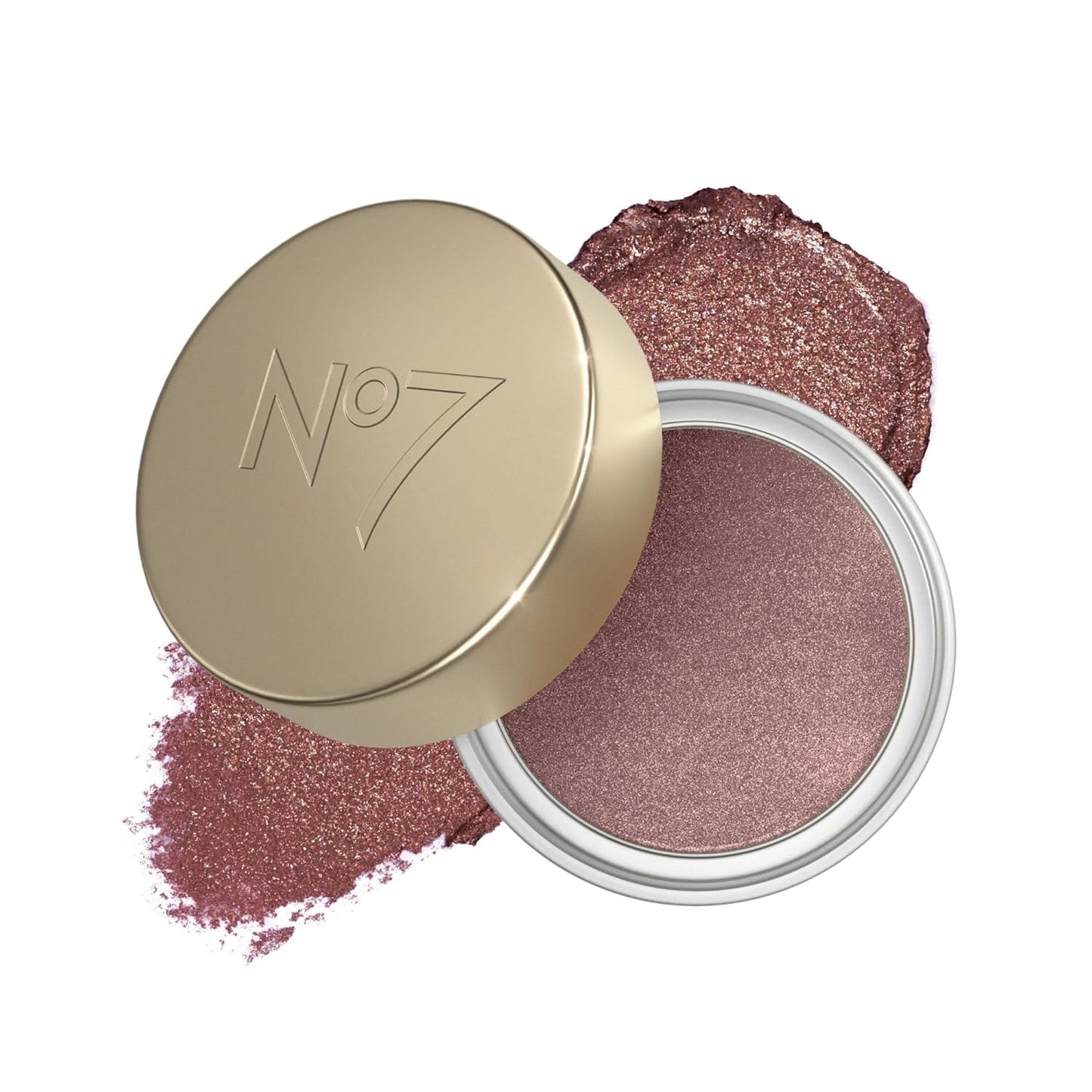 No7 Gilded Glimmer Cream Eyeshadow - Buildable Shimmer for Bold Color - Long-Lasting Silky Finish | Candlelight (3.4g)