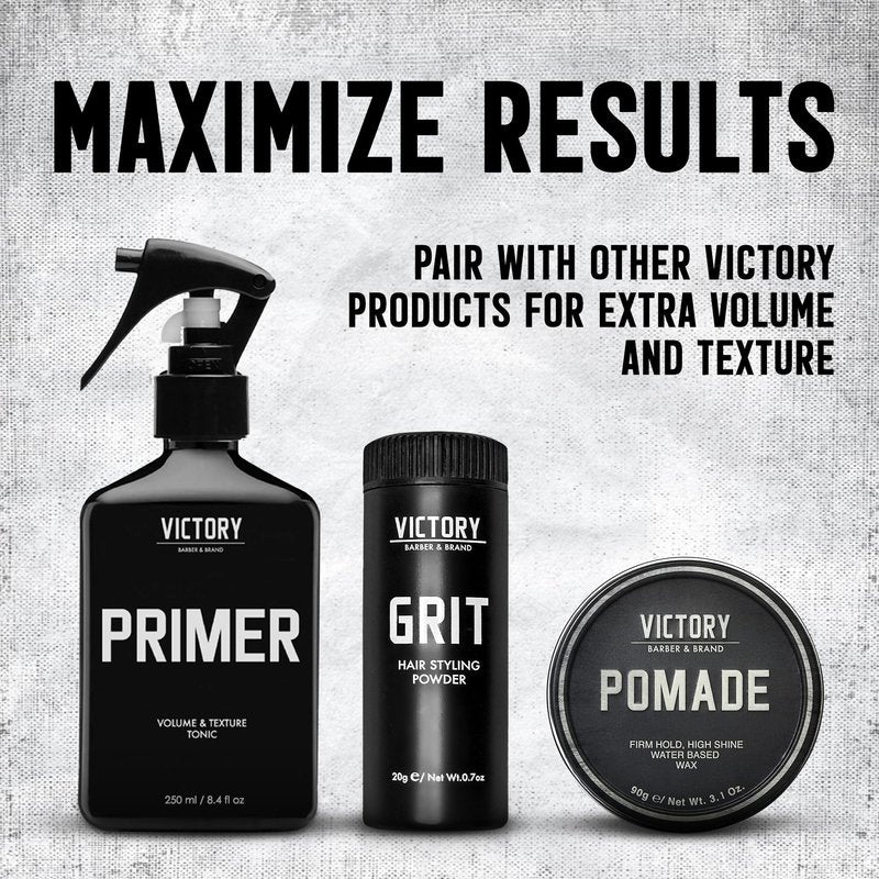 Victory Barber & Brand Grit Texture Powder For Men Barbershop Hair Powder Made in the USA | Composite Clay Styling Powder | styling powder for men 0.35 oz