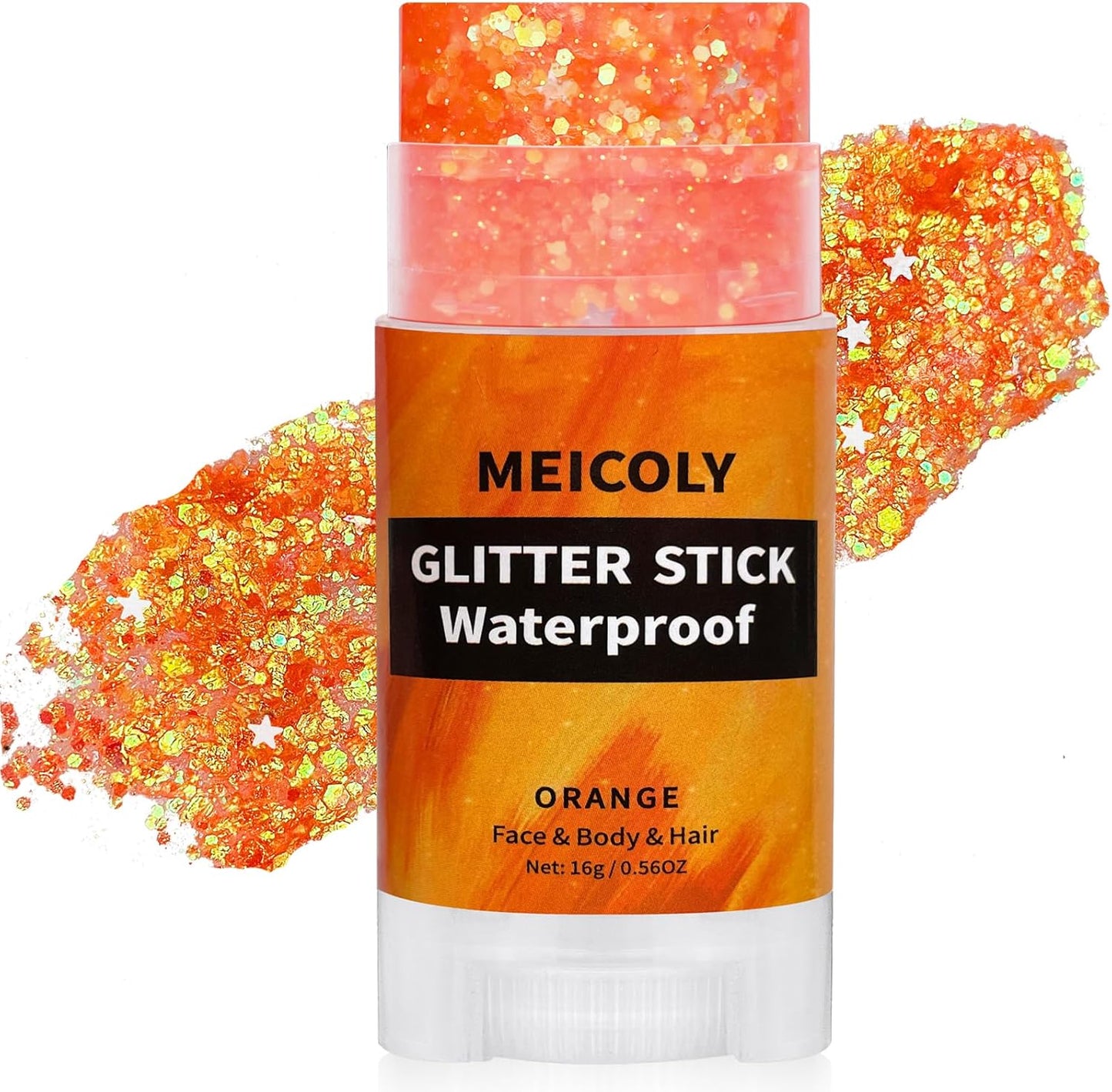 4th of July Hair Glitter Stick - Red, White & Blue Face Glitter for Patriotic Makeup | Independence Day Accessories