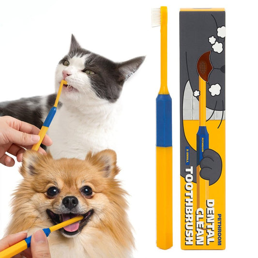 PETHROOM] Pet Toothbrush - Cats, Kitten, Small Dog Dental Care, Removing Teeth Tartar | Soft Bristle Cleaning Toothbrush Cat (Extra Small)
