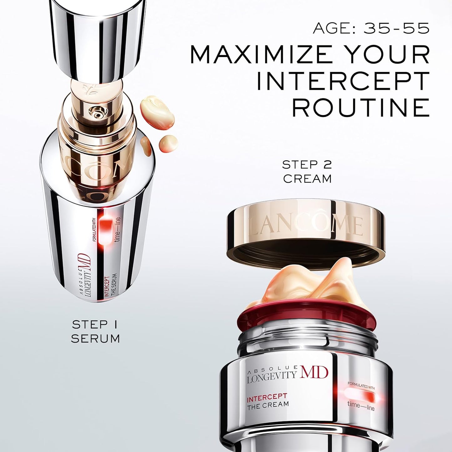 Lancôme Absolue Longevity MD Face Cream - Anti-Aging Moisturizer with Mitopure® | Improves Fine Lines & Radiance for All Skin Types