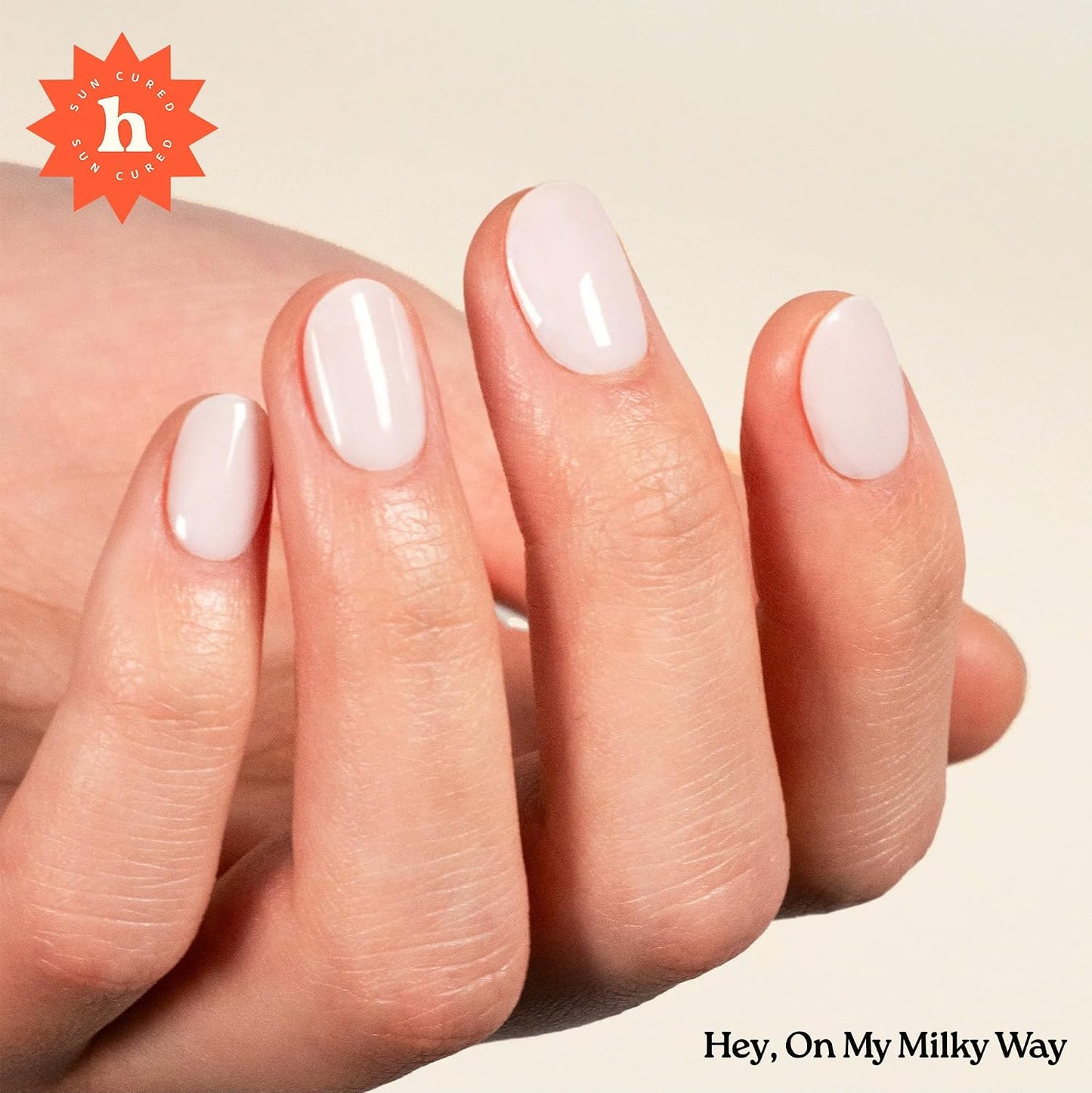 Semi Cured Gel Nail Strips - Easy Apply & Remove, Salon Quality | White Jelly | 28 Strips, Prep Pads & Nail File Included