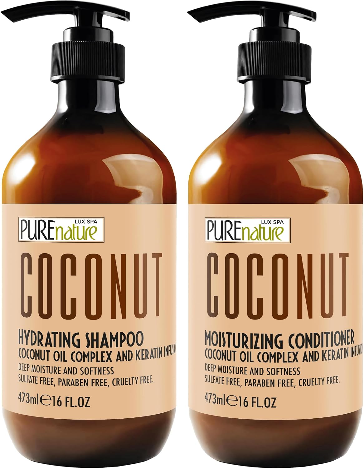 Oily Hair Shampoo and Conditioner Set - Sulfate-Free Moisturizing Formula for Flaky Scalps | 16 Fl Oz (Set of 2)