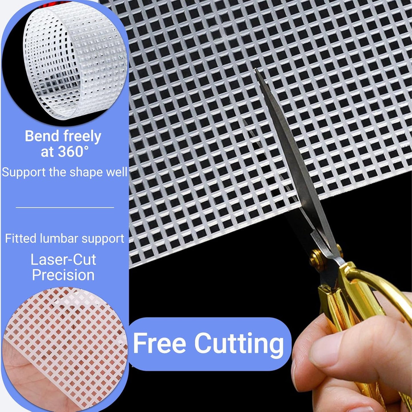 Plastic Canvas Sheets - 6 Pcs 10.5x13.5In Eye Mesh for Mask Cross Stitch & DIY Crafts | Rustproof Plastic Mesh