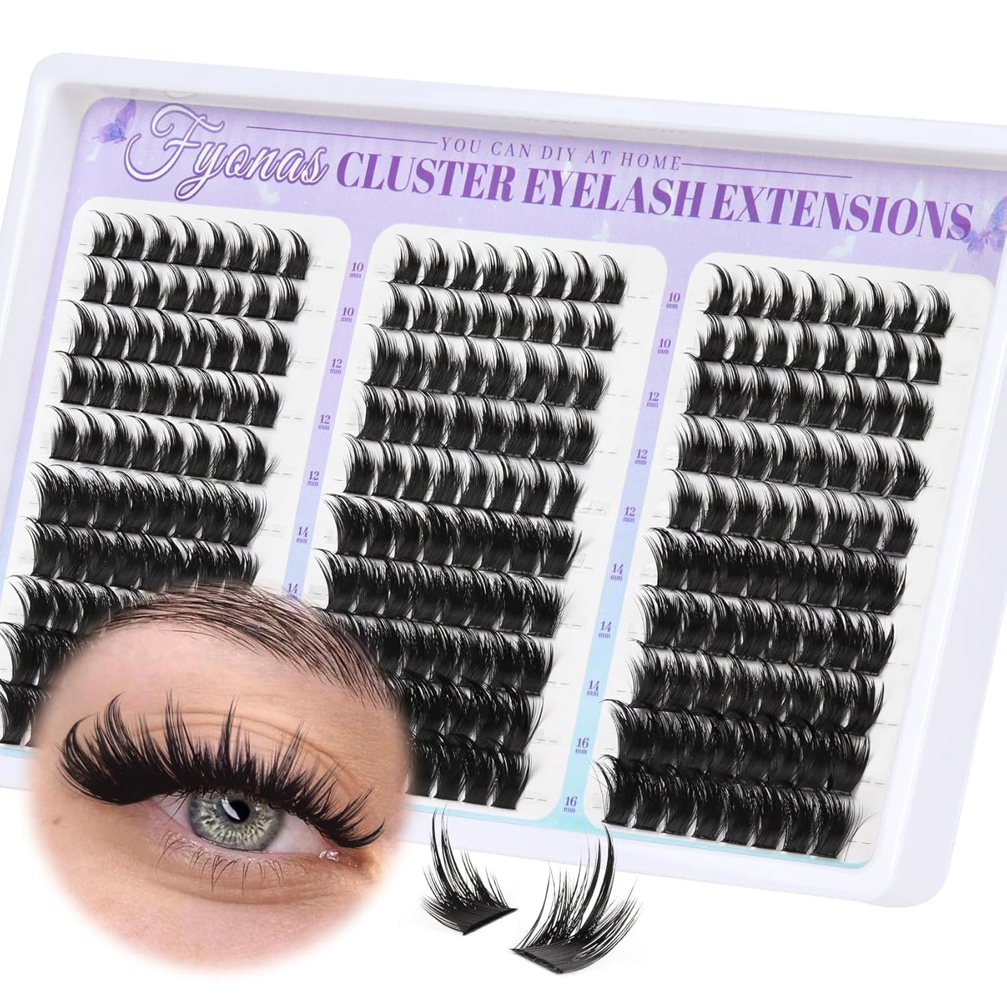 Manga Eyelash Clusters - Spiky Individual Lashes for Volume & Cosplay | 80Pcs C Curl