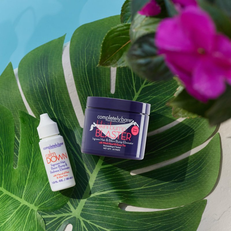 completely bare bikini bump BLASTER | Ingrown Hair & Bikini Bump Eliminator | Glycolic Acid | Salicyclic Acid | Witch Hazel | Green Tea | 50 Pads