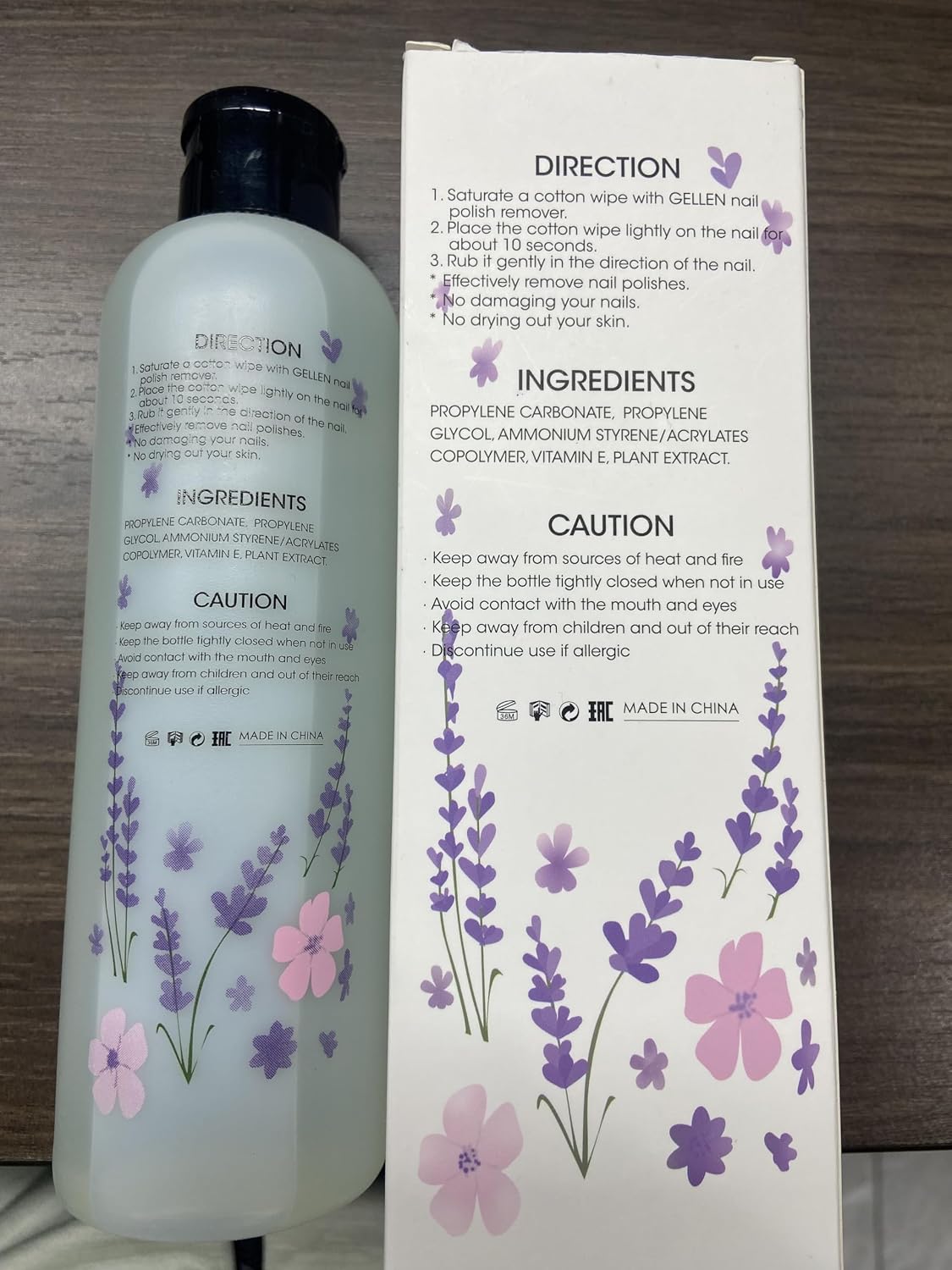 Gellen Jasmine Scent Nail Polish Remover Kit - Gentle Non-Drying Formula with Aloe & Vitamin E | 280ml