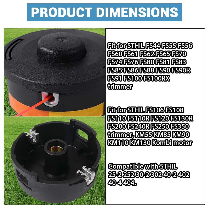 20-Pack Zinc Alloy-Replacement Trimmer Head Eyelet Sleeves for Stihl Models FS90R FS44 FS55 FS80 FS88 FS90 FS106 FS108 FS130 F FS85 FS86 FS91 FS110,Trimmer Head Parts for Autocut 25-2 Eyelets