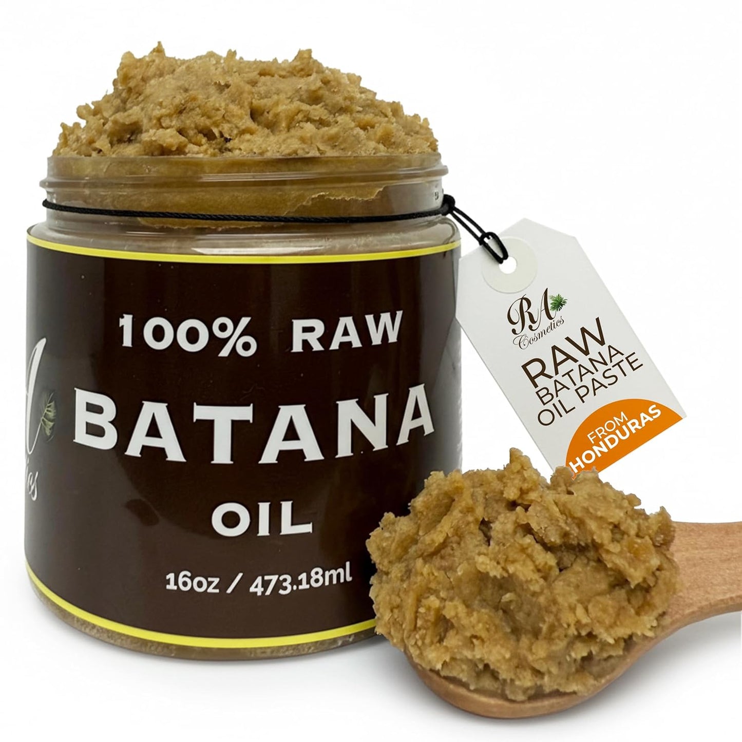 100% Natural Unrefined Batana Hair Oil - Healthy Hair Moisturizer | 16 oz | Strengthens & Nourishes Damaged Hair
