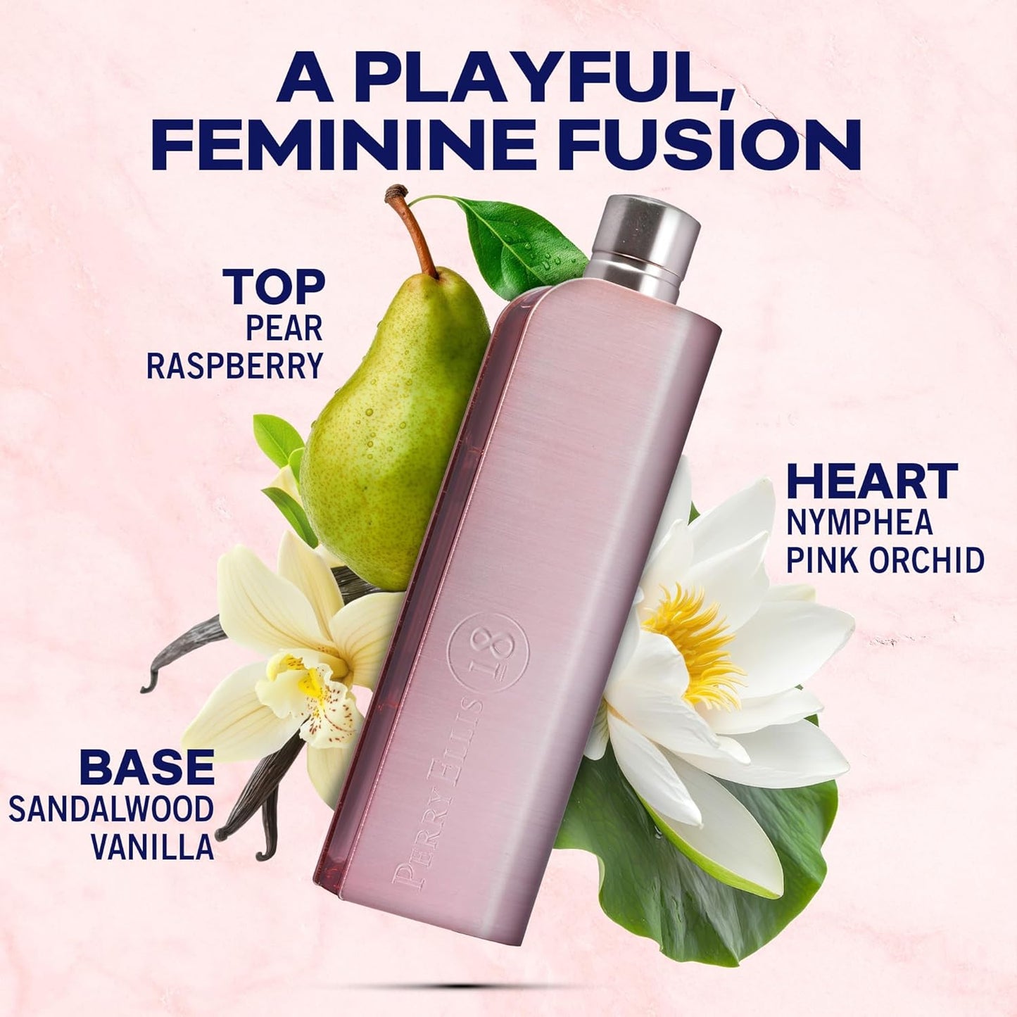 Perry Ellis 18 Eau De Parfum Spray for Women - Fruity Floral Designer Fragrance | Long-Lasting 3.4 fl oz (100 mL)