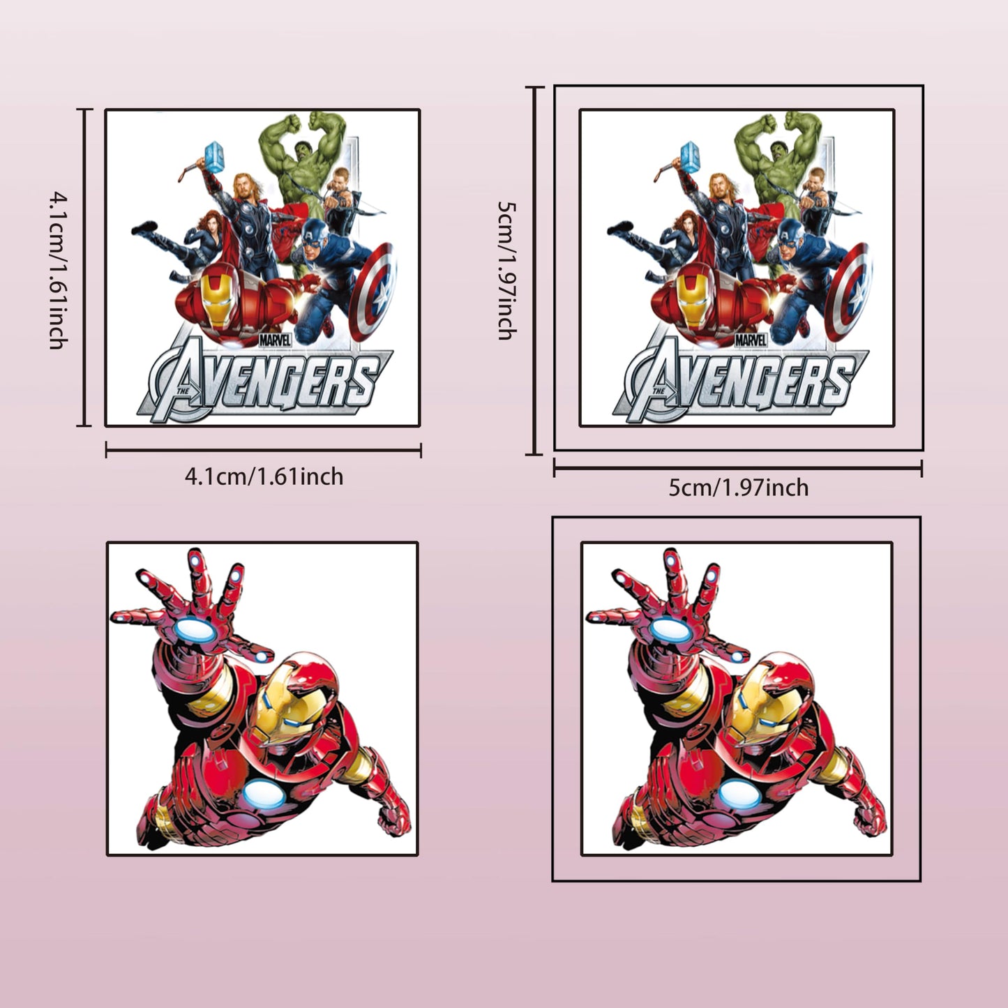 40pcs Avengers Temporary Tattoos for kids, Birthday Themed Party Supplies Decoration Favors Cartoon Sticker for Boys Home Activity Class Prizes Carnival Christmas Rewards