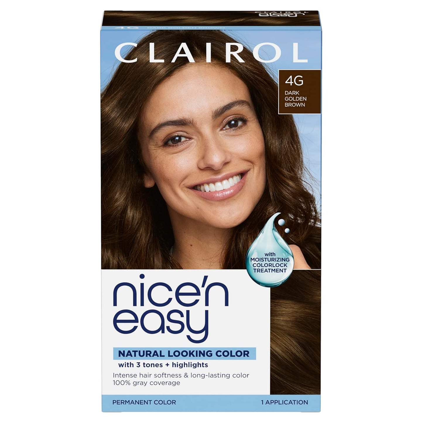 Clairol Nice'n Easy Permanent Hair Dye - Blackest Black | 100% Gray Coverage & Long-Lasting Shine | Single Pack