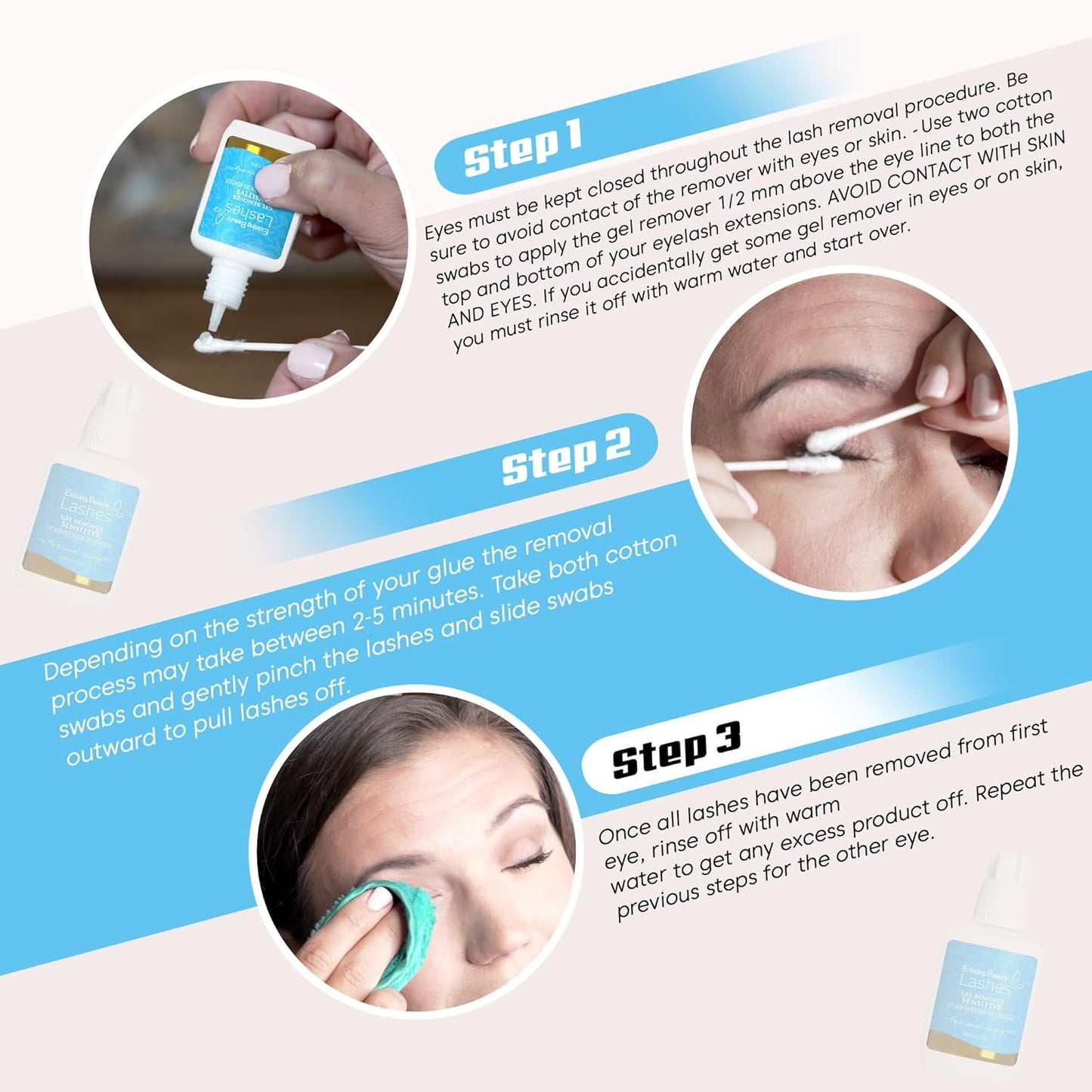 Sensitive Lash Remover Gel - GBL Free & Fast-Acting Formula | 15 ml (2 Pack)