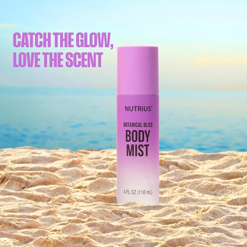 Nutrius Body Mist - Botanical Bliss Scent | Hydrating Vegan Fragrance Spray, 4 Fl Oz