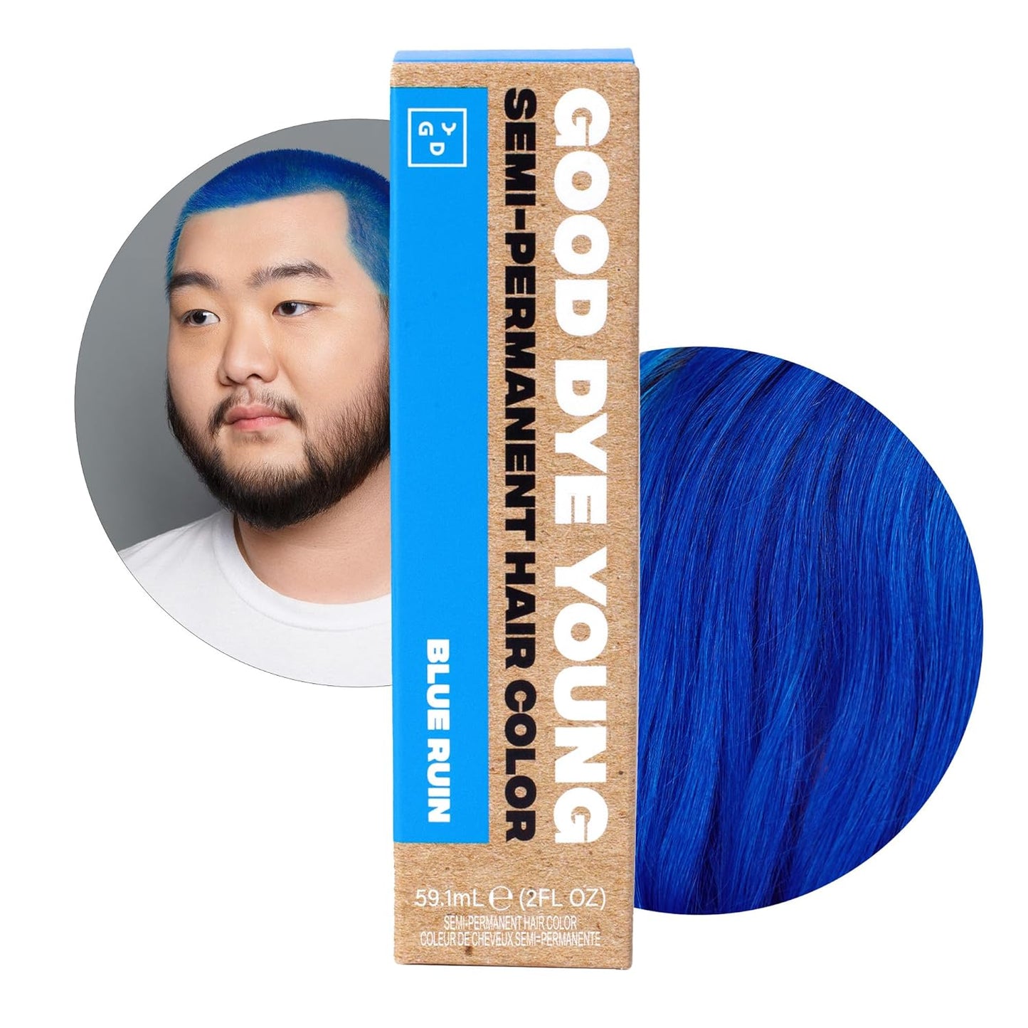 Good Dye Young Semi-Permanent Hair Dye | Ex-Girl Pink UV Protective Color - Lasts 15-24+ Washes, PPD-Free, Vegan