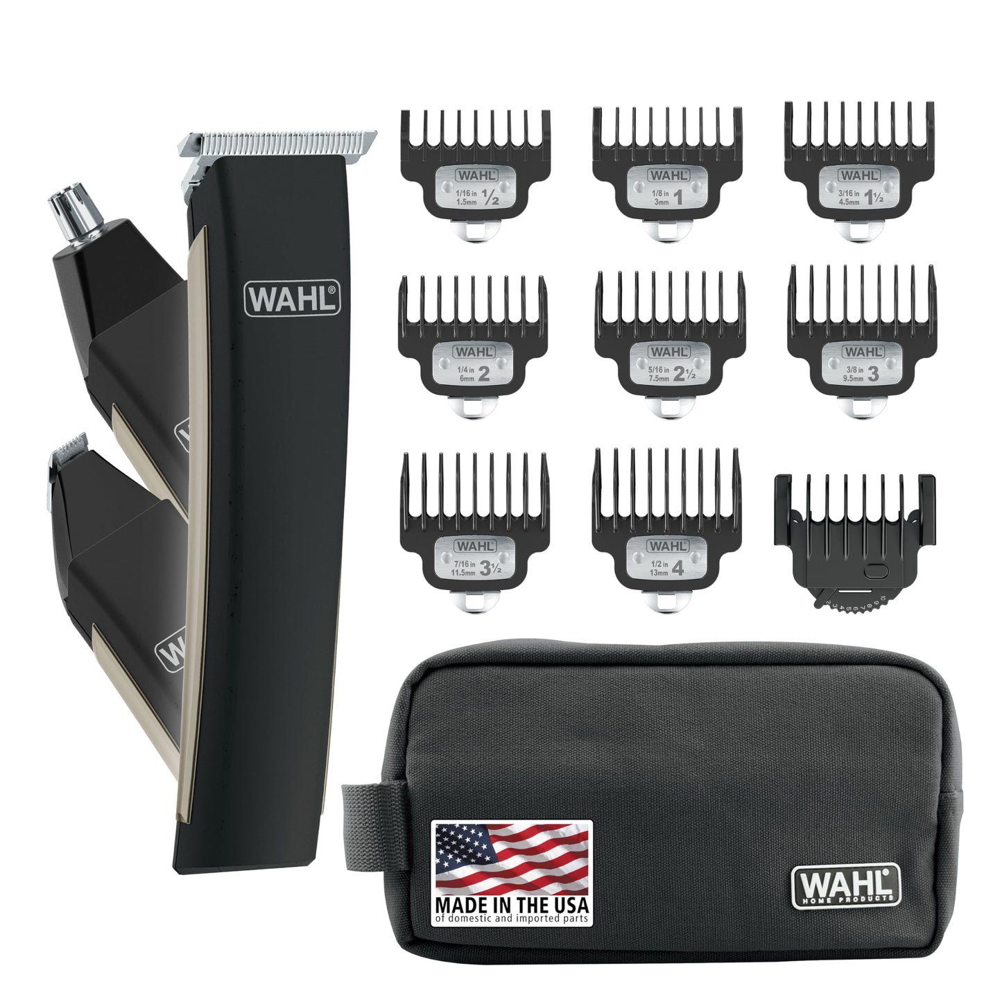 Wahl USA Rechargeable Lithium Ion 2.0 Beard Trimmer for Men - Facial Hair Trimmer with Precision T Blade for Grooming, Detailing Head, Light Touch Ups, Ear Nose & Eyebrow Model 9886-300