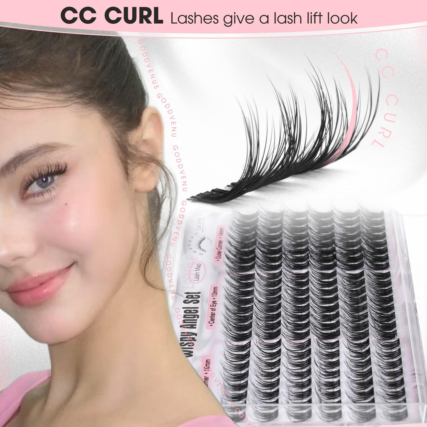 Short Wispy Lash Clusters 10-12-14mm Eyelash Clusters Set C Curl Fluffy Natural Lash Clusters for Effortless Eyelash Extensions Individual Lashes DIY False Eyelashes 144pcs
