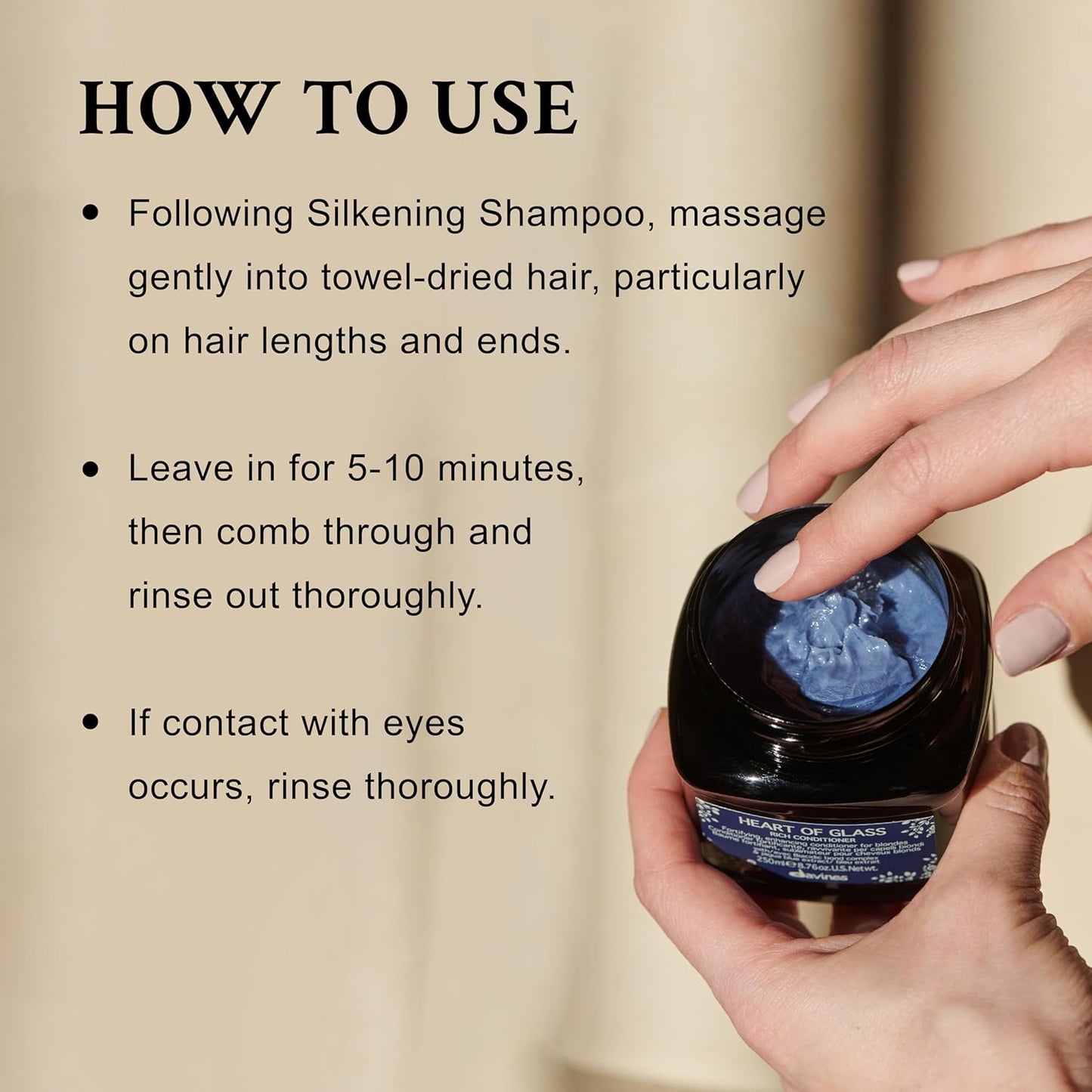 Davines Heart of Glass Conditioner - Fortifying Treatment for Blonde & Silver Hair | Nourishing Biacidic Bond Complex, Weightless Finish