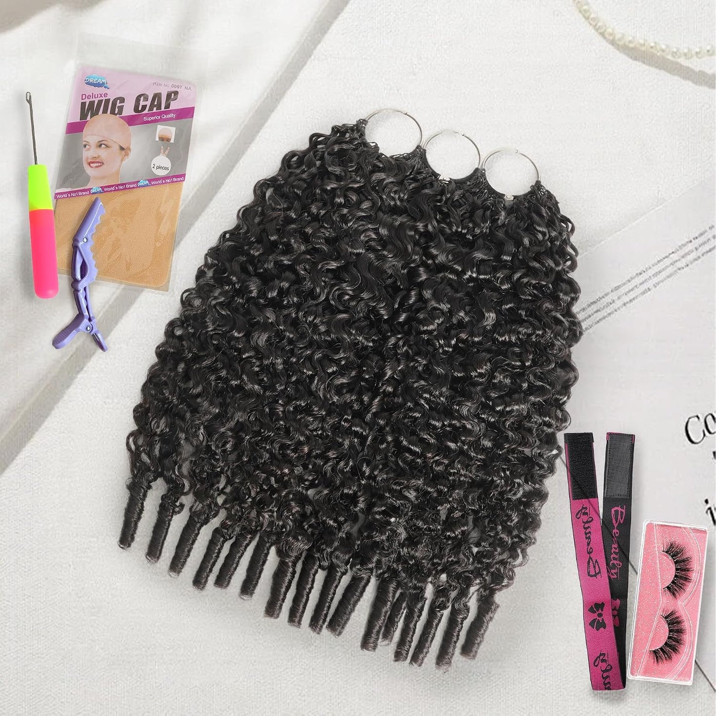Human Crochet Hair for Black Women - 20 Inch Burmese Curly Bundles | 180g Pre-Separated Extensions