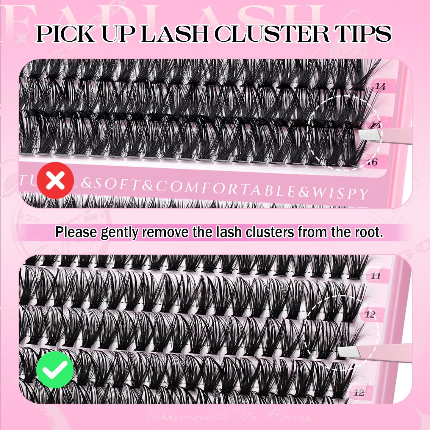FADLASH Lash Clusters Natural Eyelash Extensions Kit