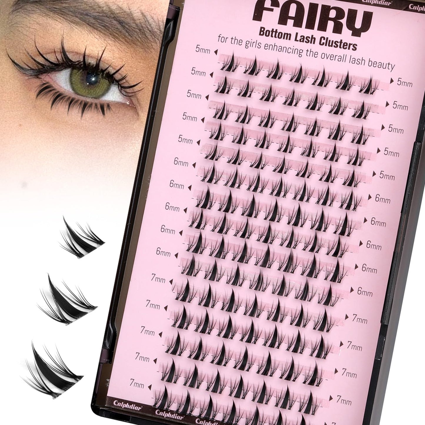 Manga Lash Clusters - Wispy Spiky Volume Eyelash Extensions | Weightless 10-16mm Individual Lashes for DIY Cat Eye Looks