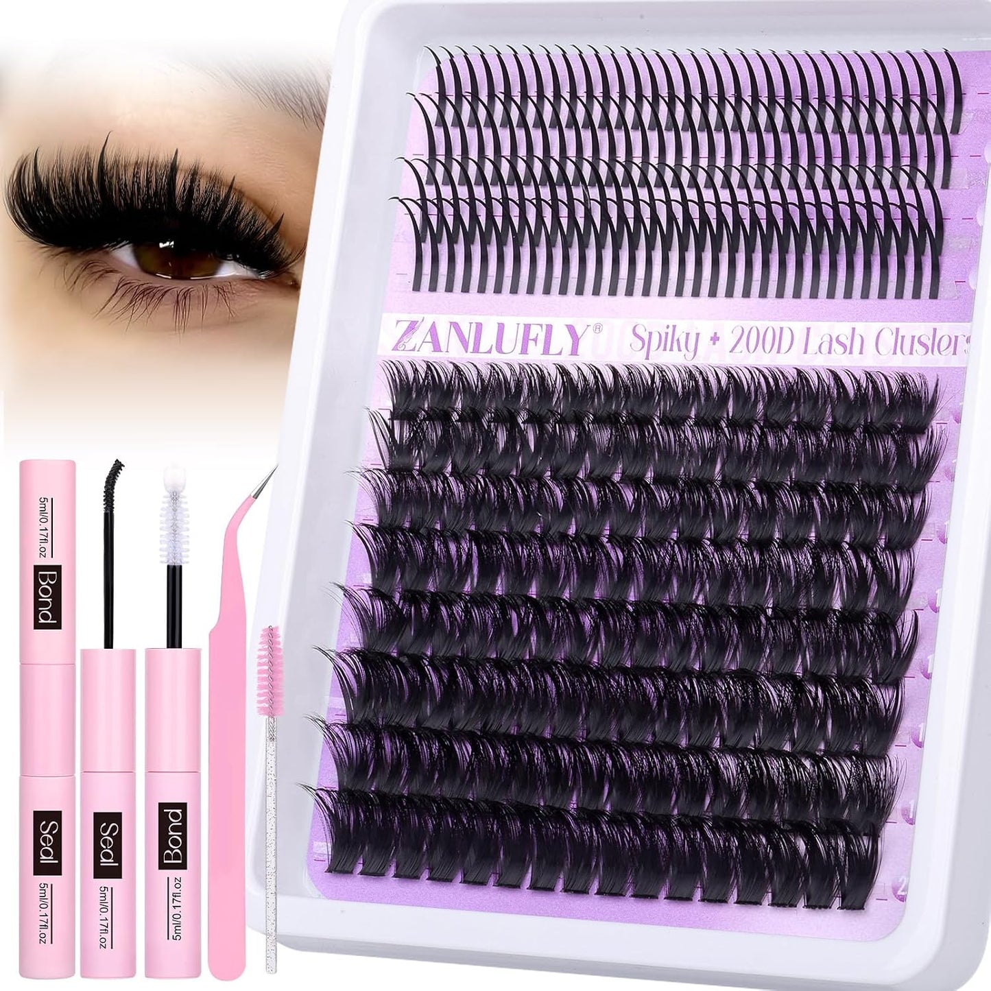 Natural Volume Eyelash Clusters - Wispy Faux Mink Extensions 10-16mm | CC Curly Individual Lashes
