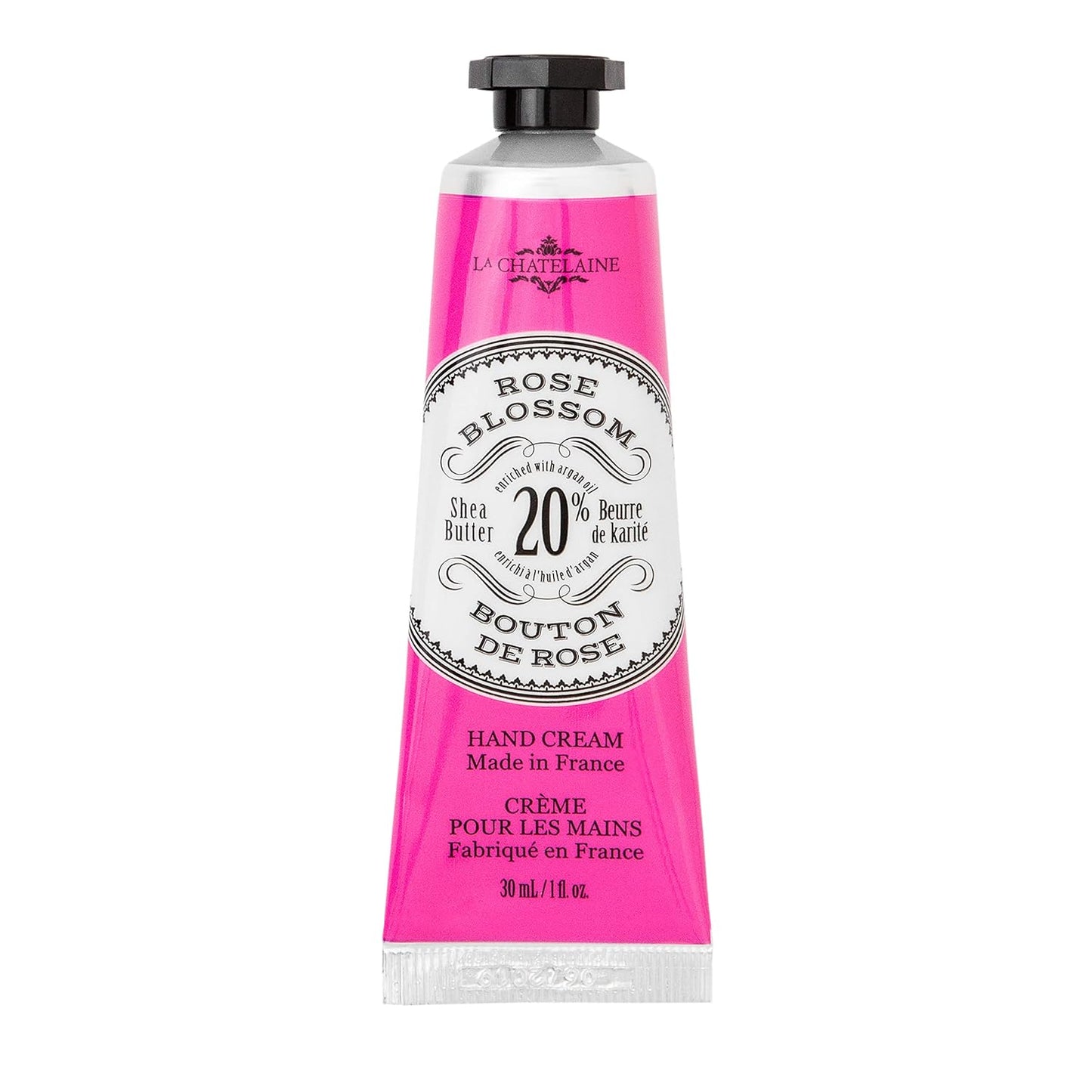 La Chatelaine Shea Butter Hand Cream - Organic Argan Oil, Moisturizing & Nourishing | Travel Size 1 oz/30ml - Amber Cashmere